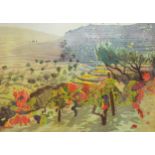 Patrick Proctor - Grape Fields, pencil signed print in colour, limited edition 163/180, unframed,