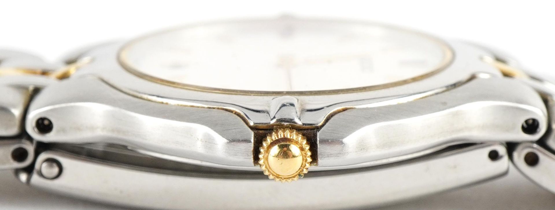 Seiko, gentlemen's stainless steel wristwatch with date aperture, the case numbered 544586, the case - Bild 5 aus 5