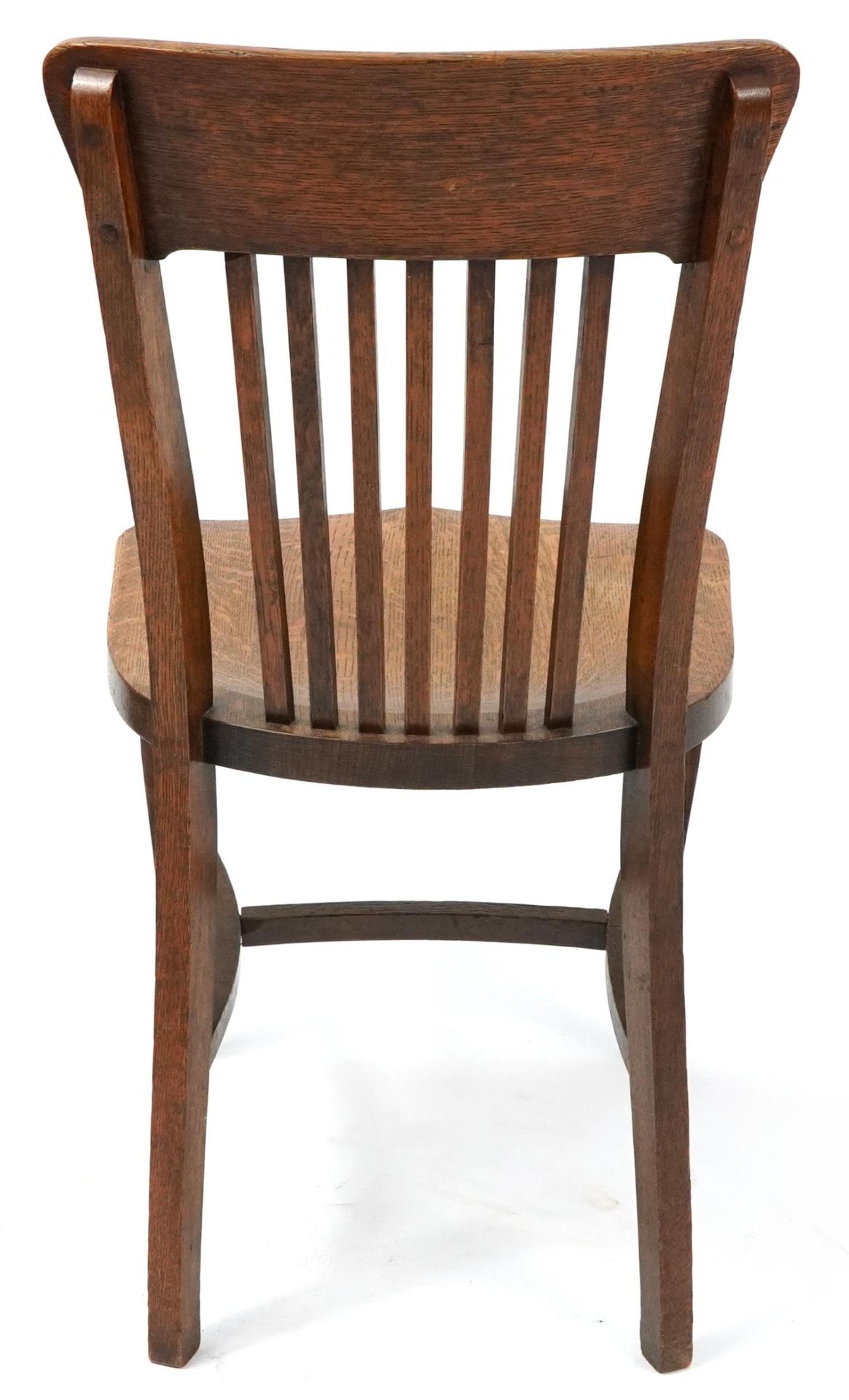 Antique oak chair with H stretcher, 90cm high - Bild 3 aus 3