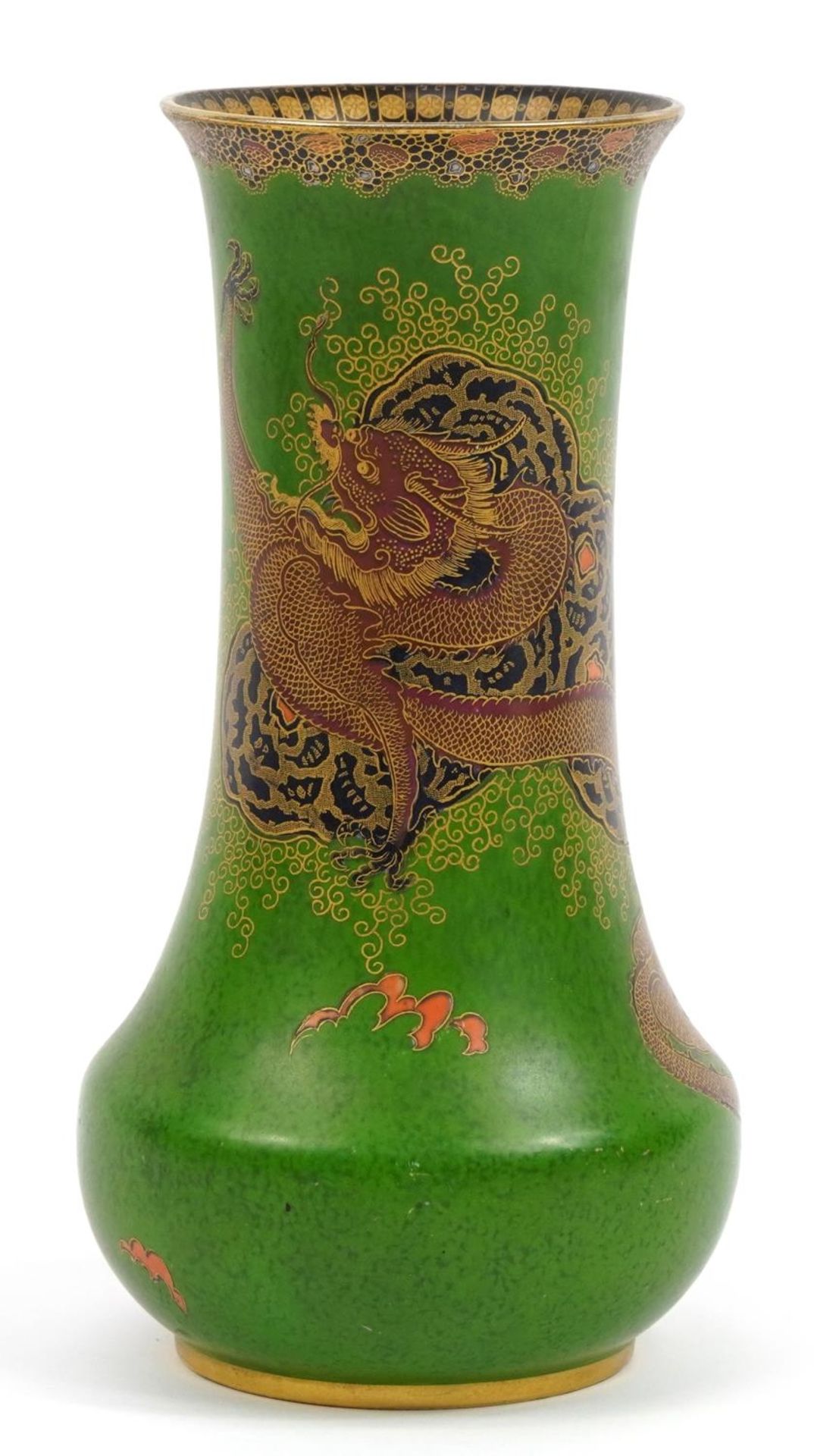 Carlton Ware vase decorated in the dragon, 25.5cm high