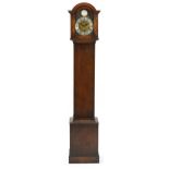 Oak tempus fugit longcase clock with Westminster chime, 167cm high