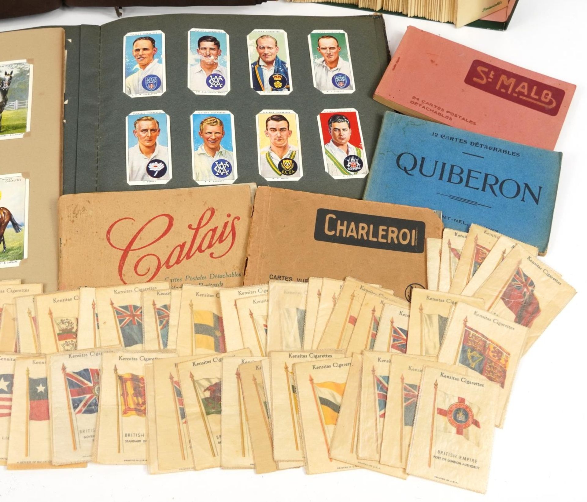 Collection of cigarette cards and postcards including some silk military interest and some - Image 4 of 7