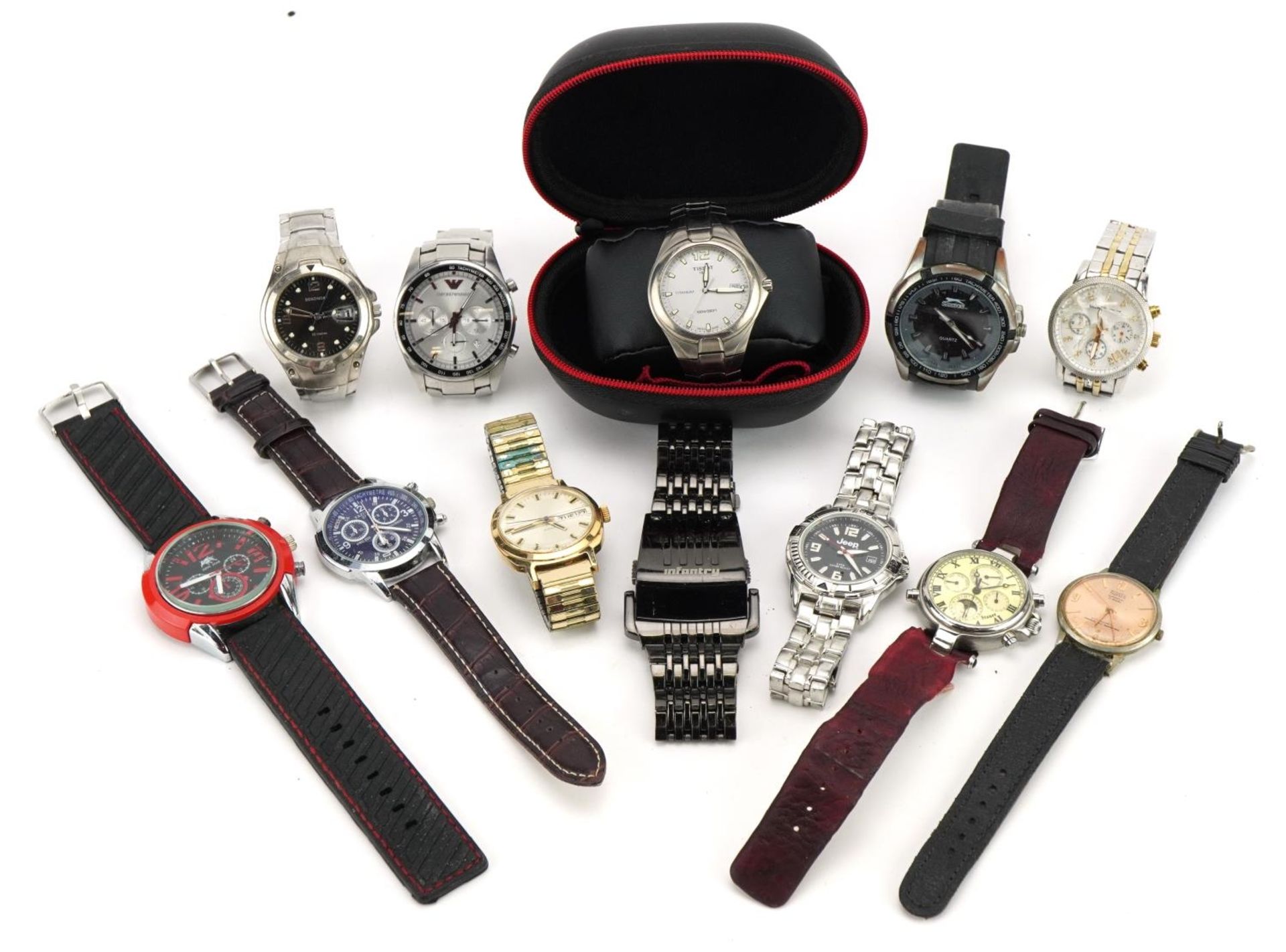 Vintage and later ladies and gentlemen's wristwatches including Sekonda, Tissot and Stauer