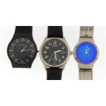 Three gentlemen's wristwatches comprising Skagen Titanium, Citizen Eco Drive and Storm Expo