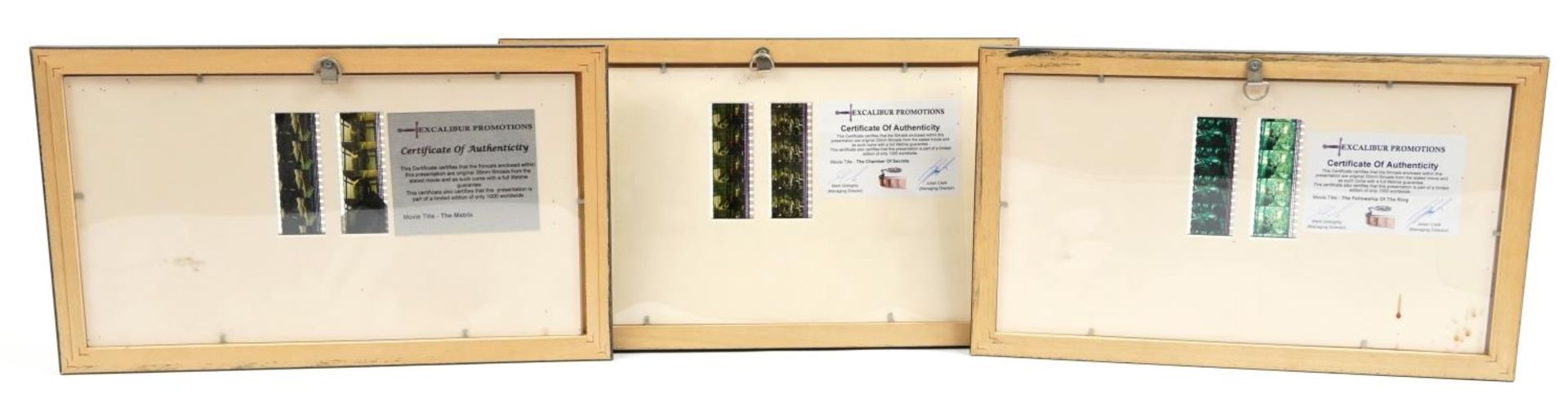 Three limited edition film cell displays comprising The Matrix, Harry Potter and the Chamber of - Image 7 of 7