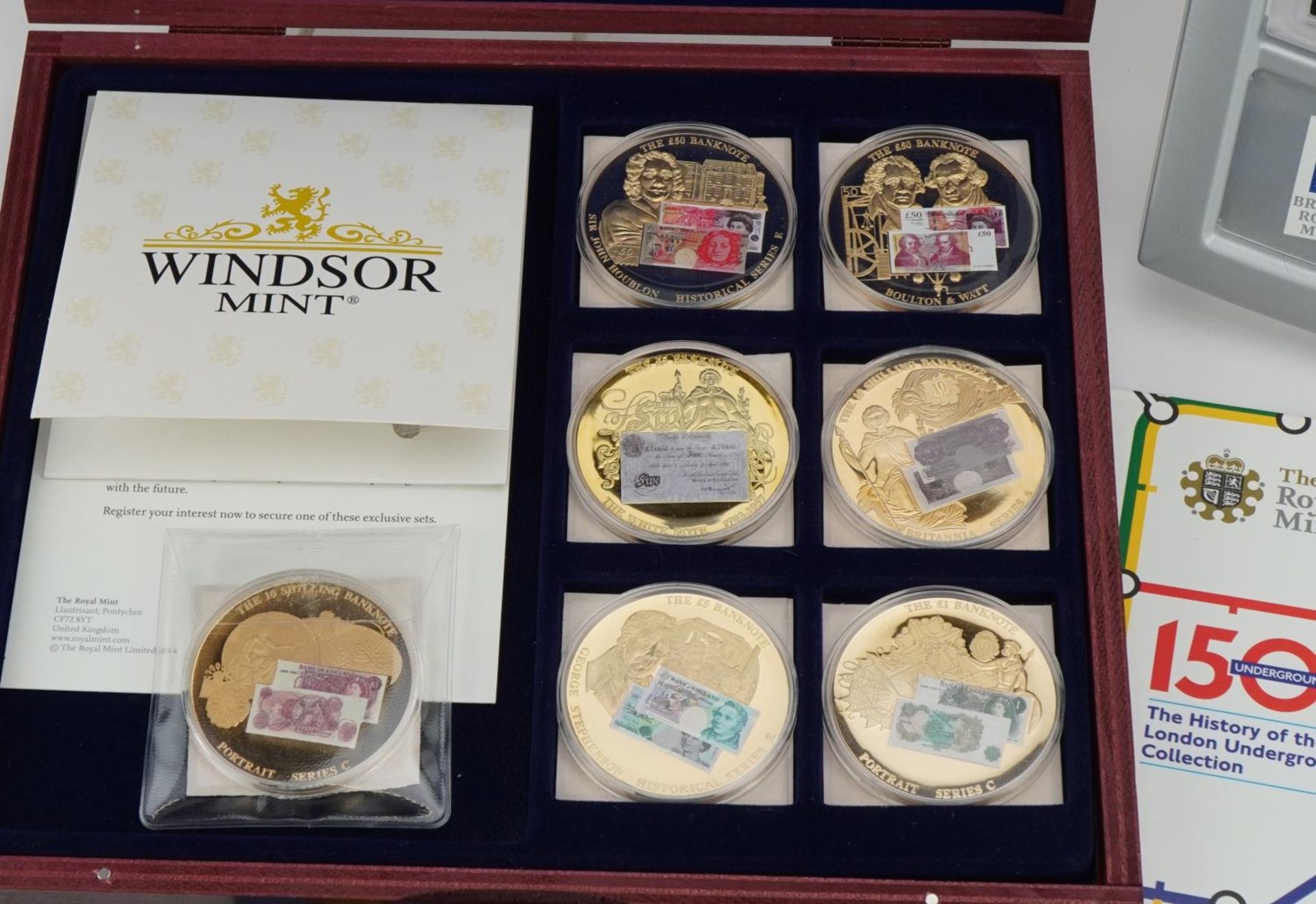 British coinage including Winsor Dynasty Princess silver proof five pound coin, 100th Anniversary of - Image 2 of 4