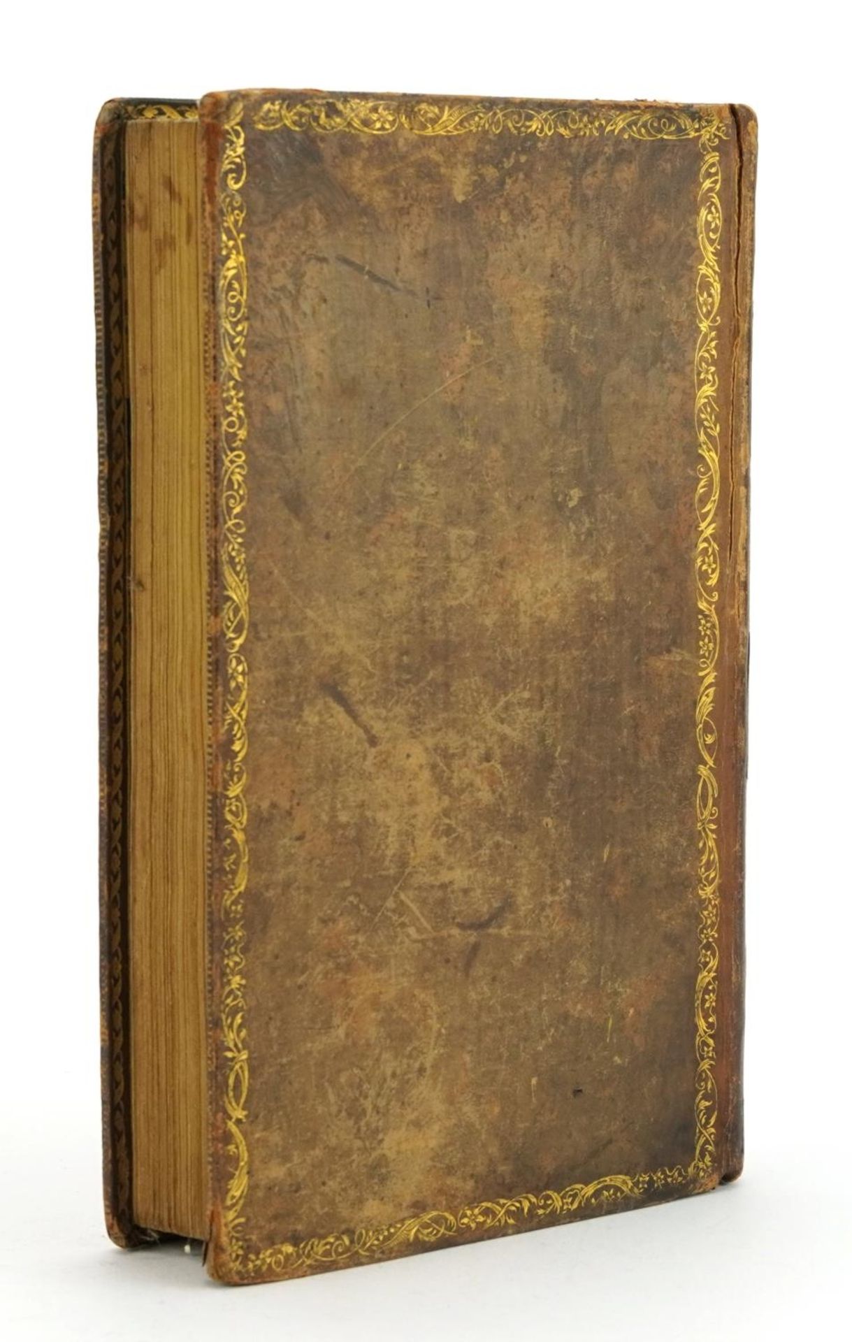 Leather bound Bell's British Theatre, Volume the Second published London 1780 with black and white - Image 5 of 5