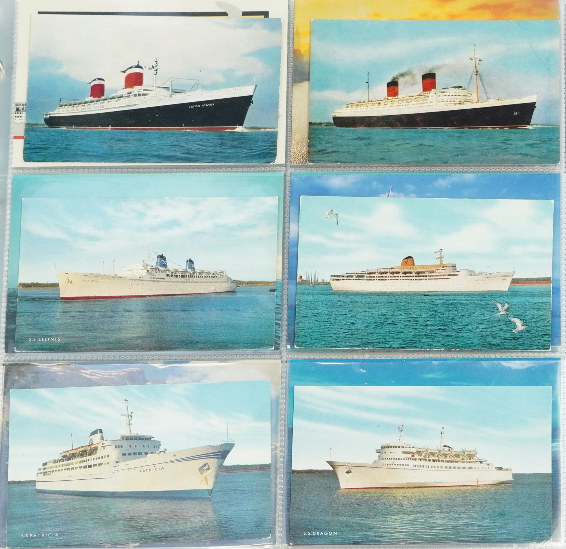 Collection of shipping interest postcards arranged in an album - Bild 3 aus 7