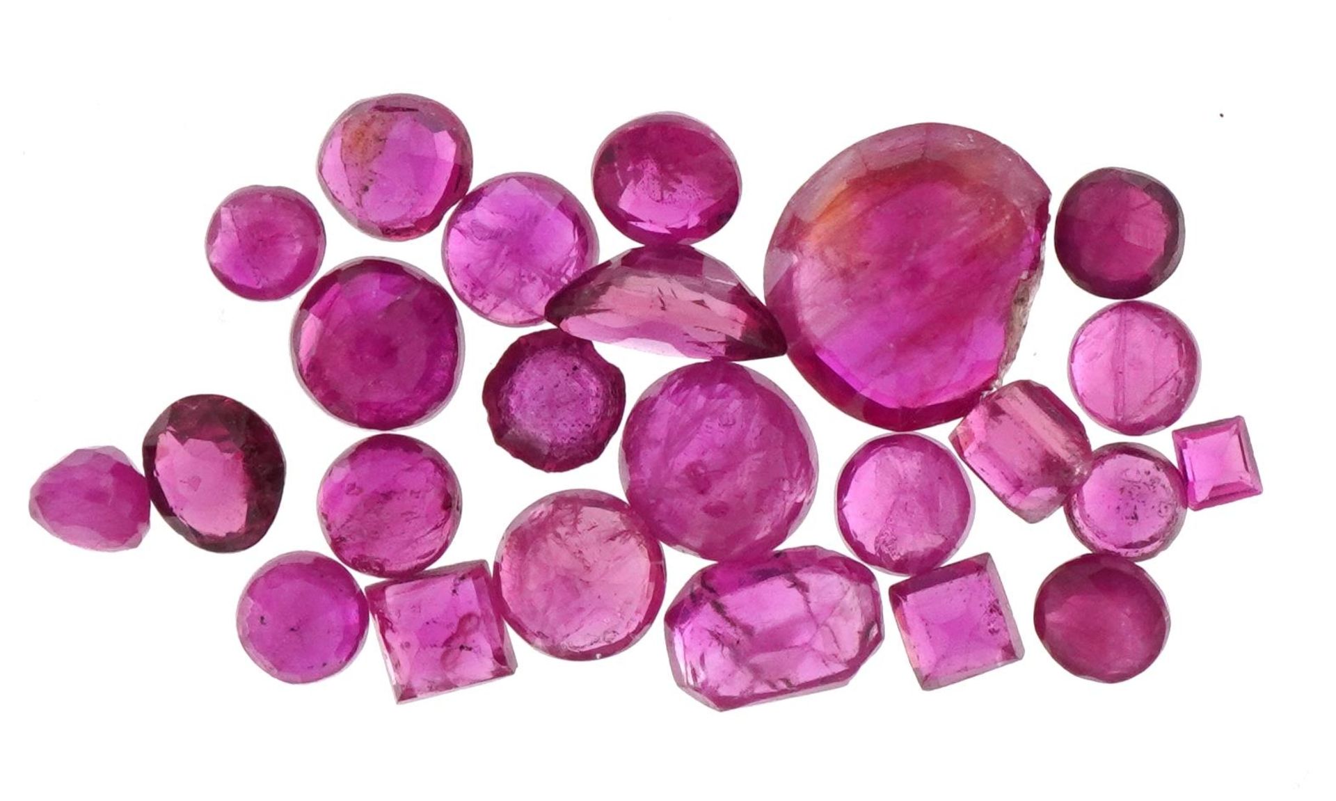 Collection of loose rubies, total ruby weight approximately 1.16 carat - Image 3 of 3