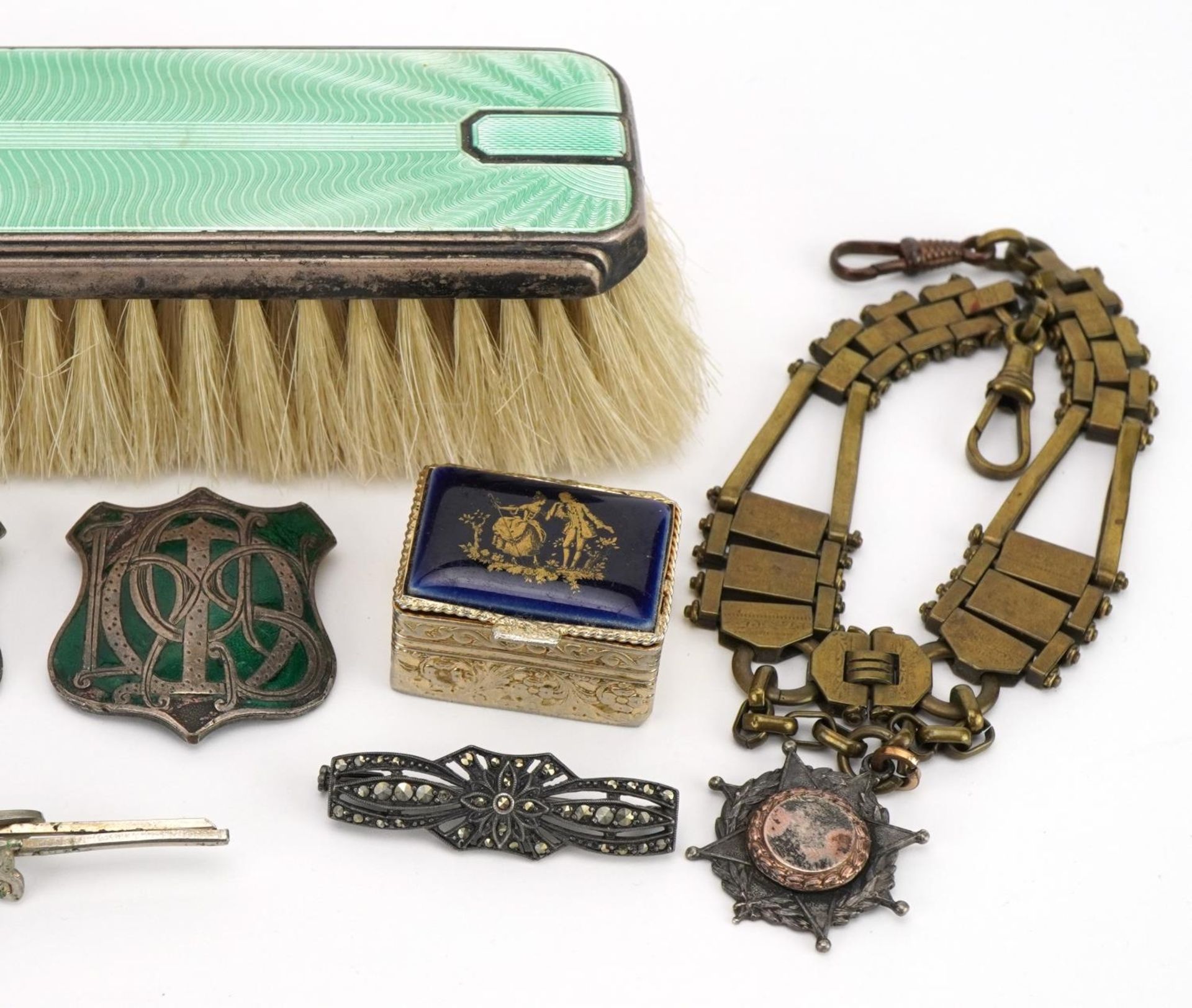 Sundry items, some silver including Golden Shred enamel advertising badge, silver and guilloche - Image 3 of 5