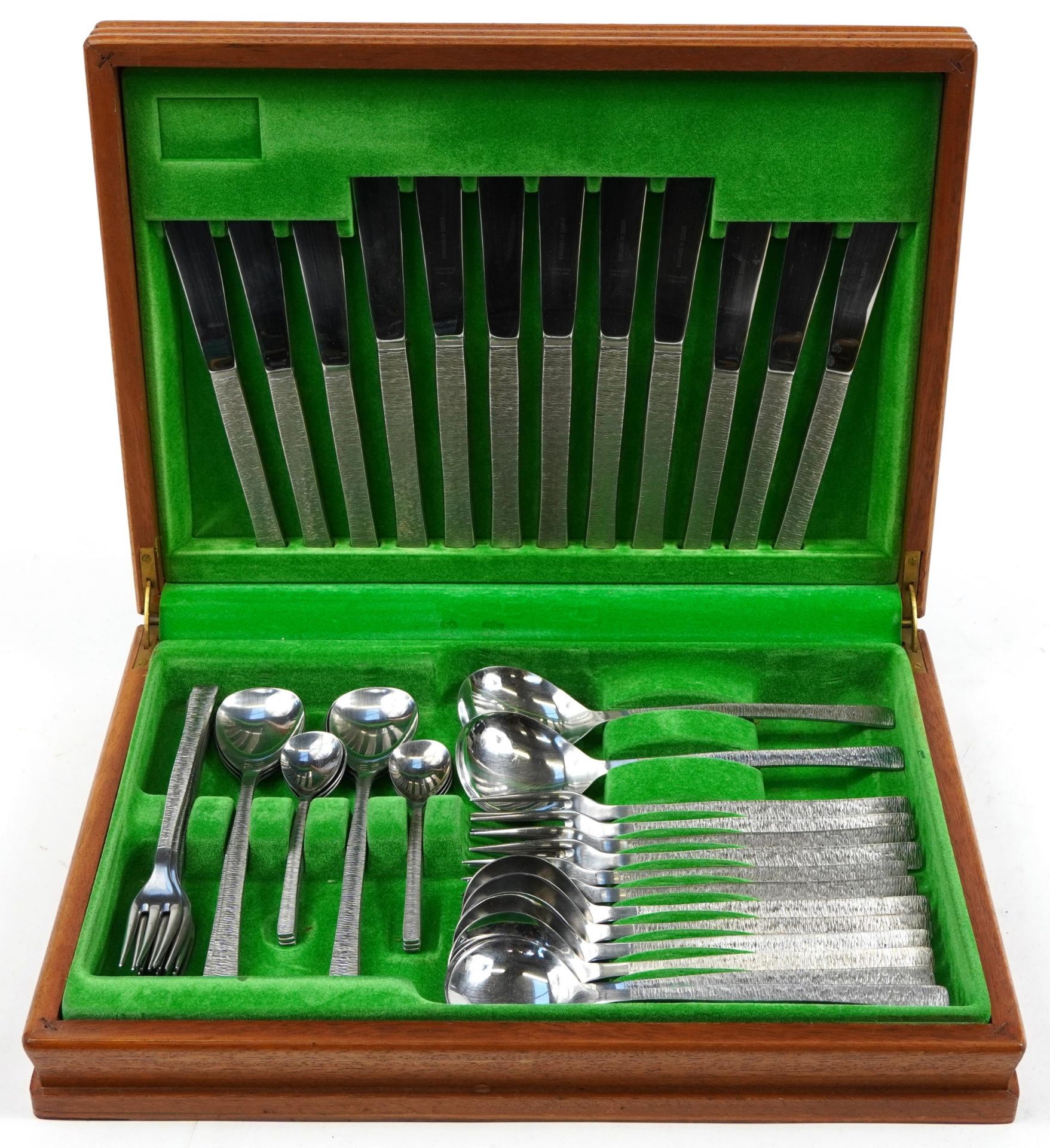 Viner's six place canteen of stainless steel cutlery, the canteen 39.5cm wide