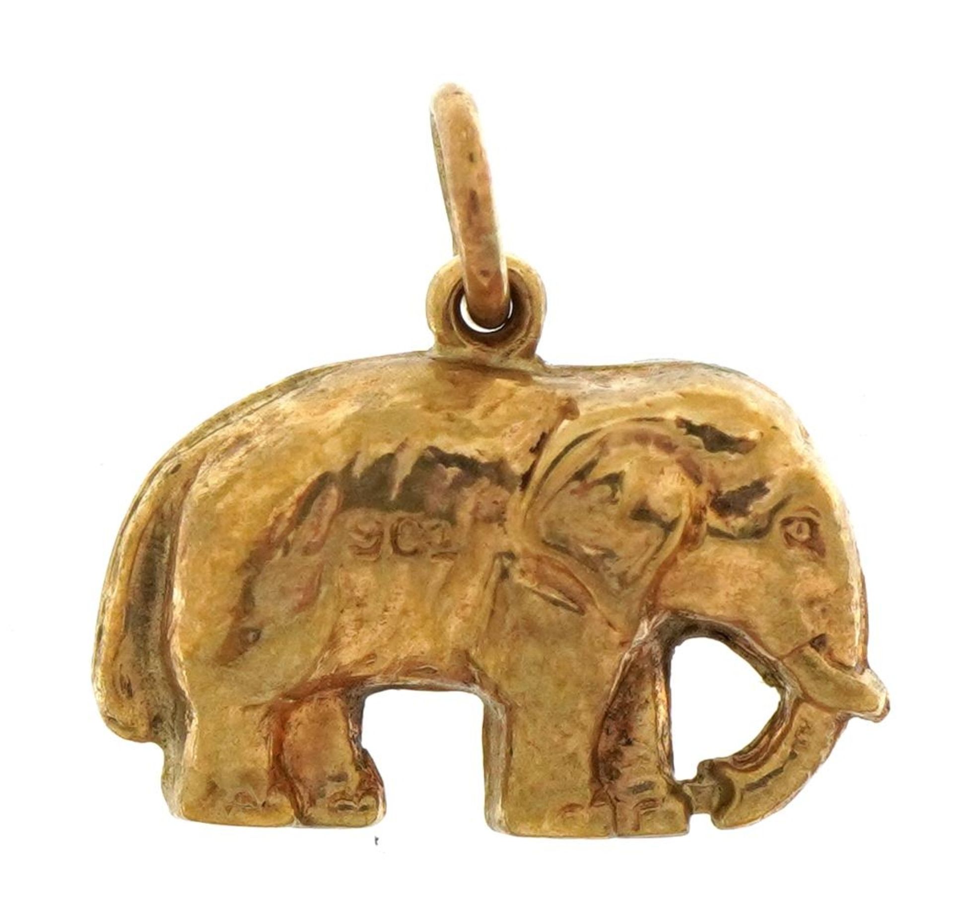 9ct gold elephant charm, 1.6cm wide, 0.8g - Bild 2 aus 3