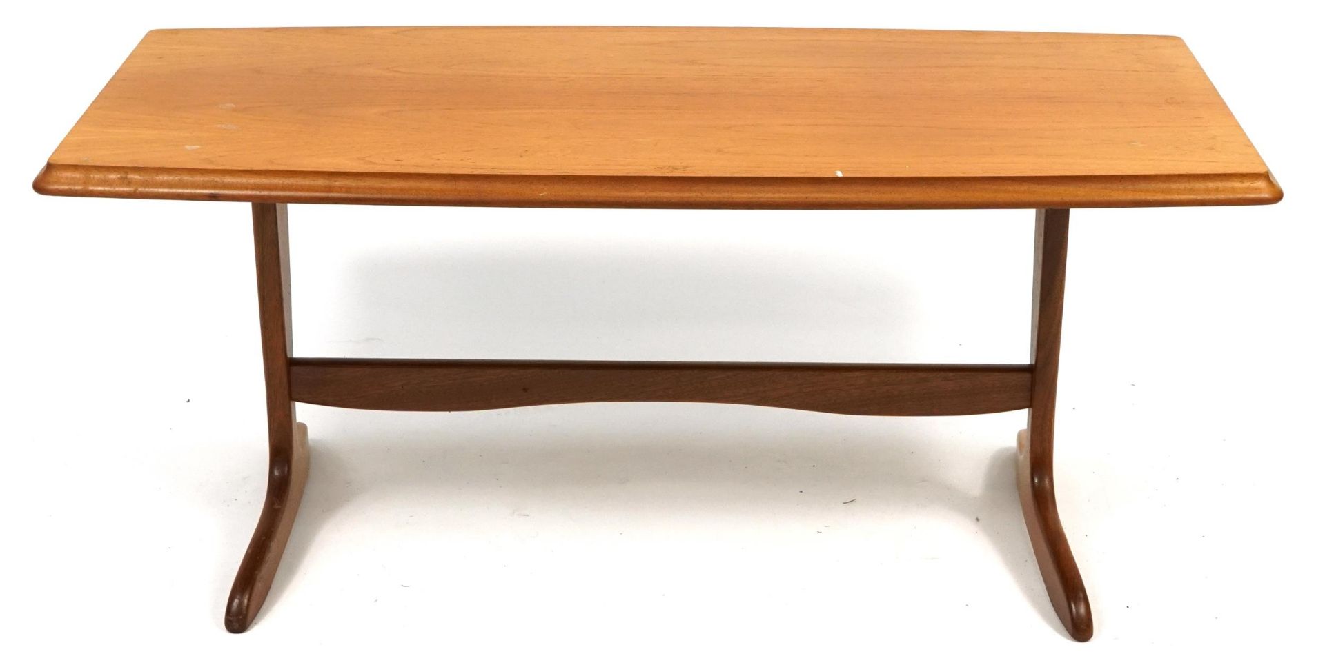 Retro teak coffee table, 40cm H x 100cm W x 40cm D - Bild 3 aus 3