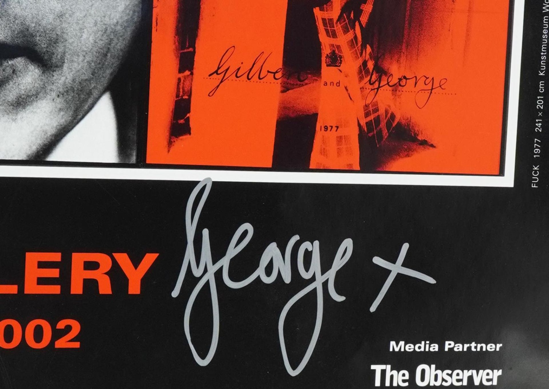 Gilbert & George Dirty Words Pictures Serpentine Gallery poster signed Gilbert & George, published F - Image 3 of 4