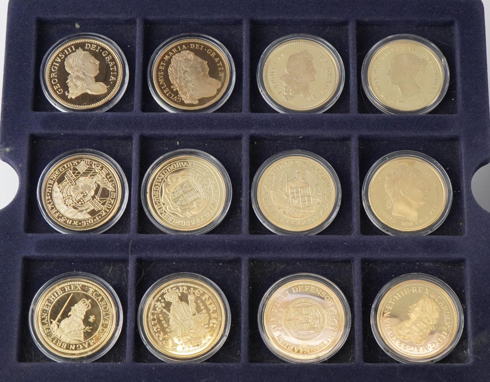 Collection of proof and other coins arranged in a fitted case including HRH Prince George of - Image 2 of 5