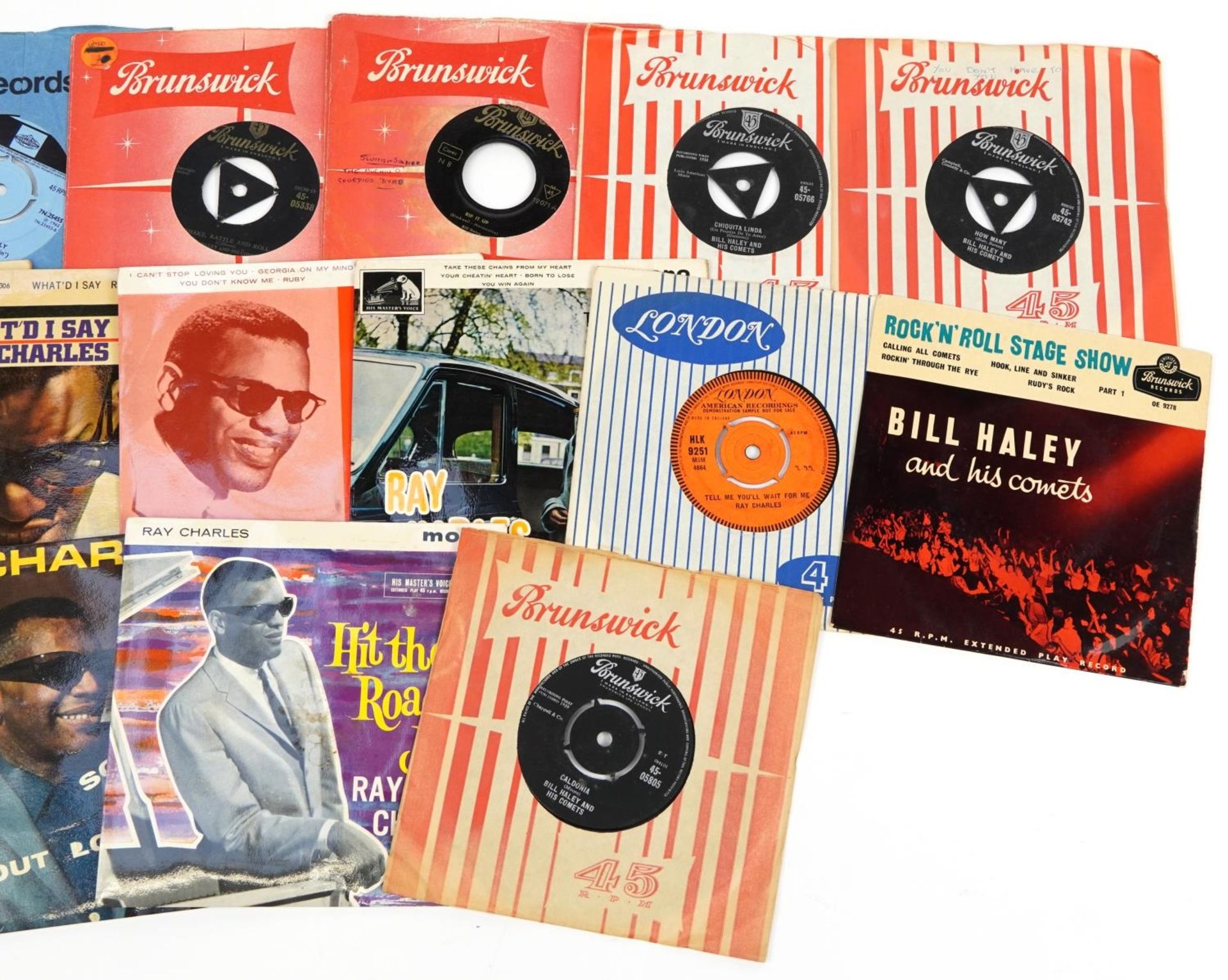 45rpm records including Ray Charles and Bill Halley and his Comets - Image 3 of 3