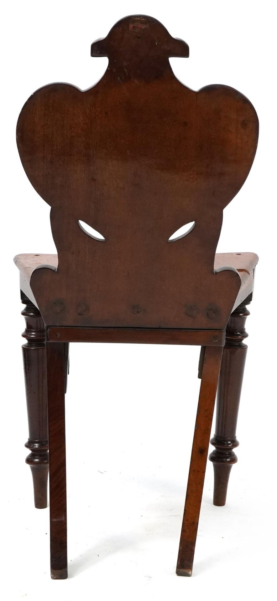 Victorian mahogany fire side chair with cartouche shaped back, 87cm high - Bild 3 aus 3