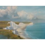 Frank Wooton - Along the Seven Sisters at Crow Link, pencil signed print in colour, limited