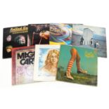 Vinyl LP records including Electric Light Orchestra, Vertigo, The Who and The Rolling Stones