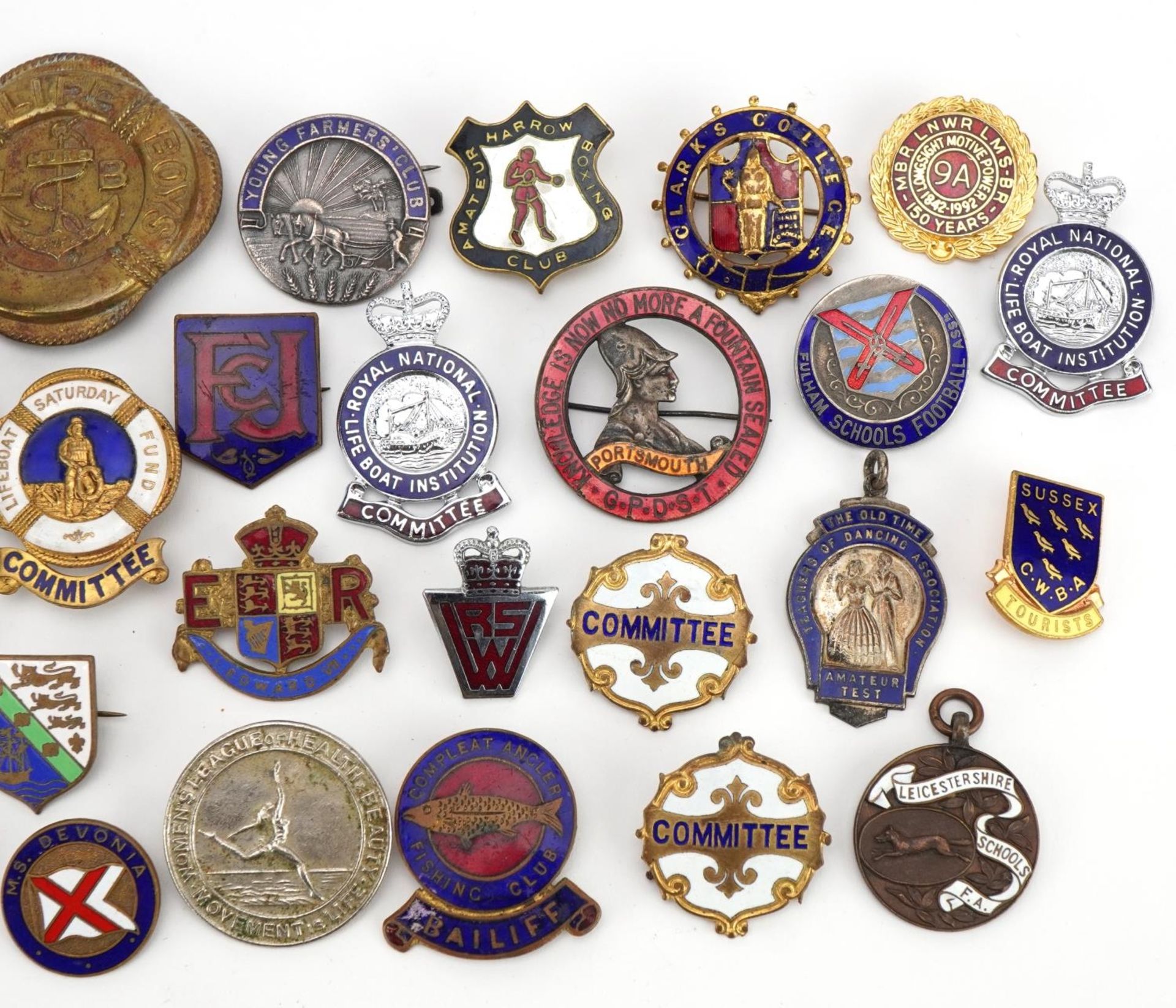 Collection of mostly sporting interest, some with enamel including Crystal Palace Supporters Club, - Image 3 of 4