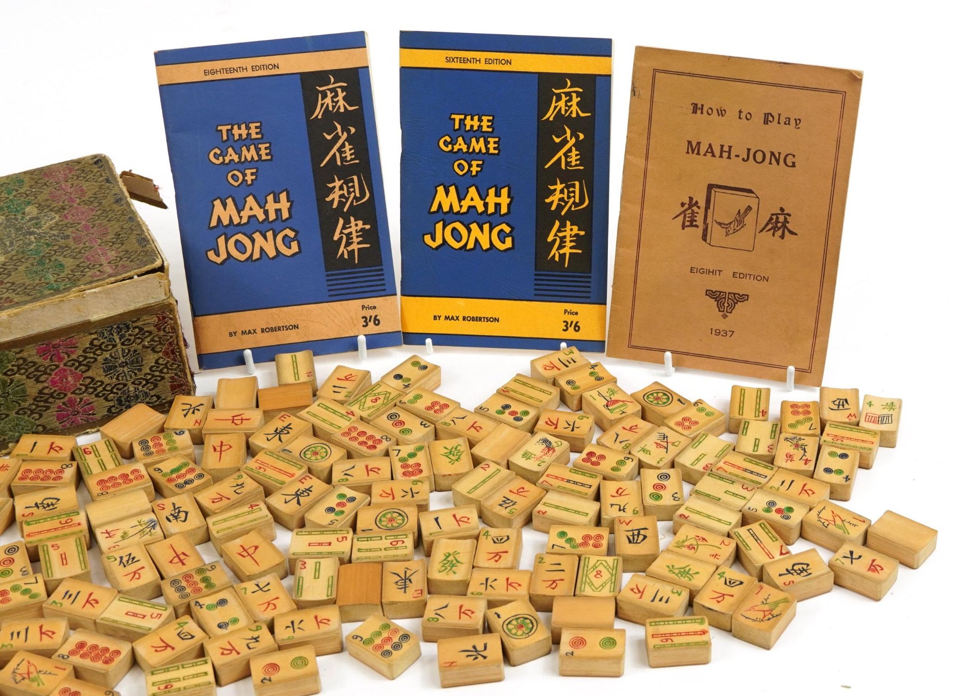 Chinese bamboo Mahjong set with box - Bild 3 aus 3