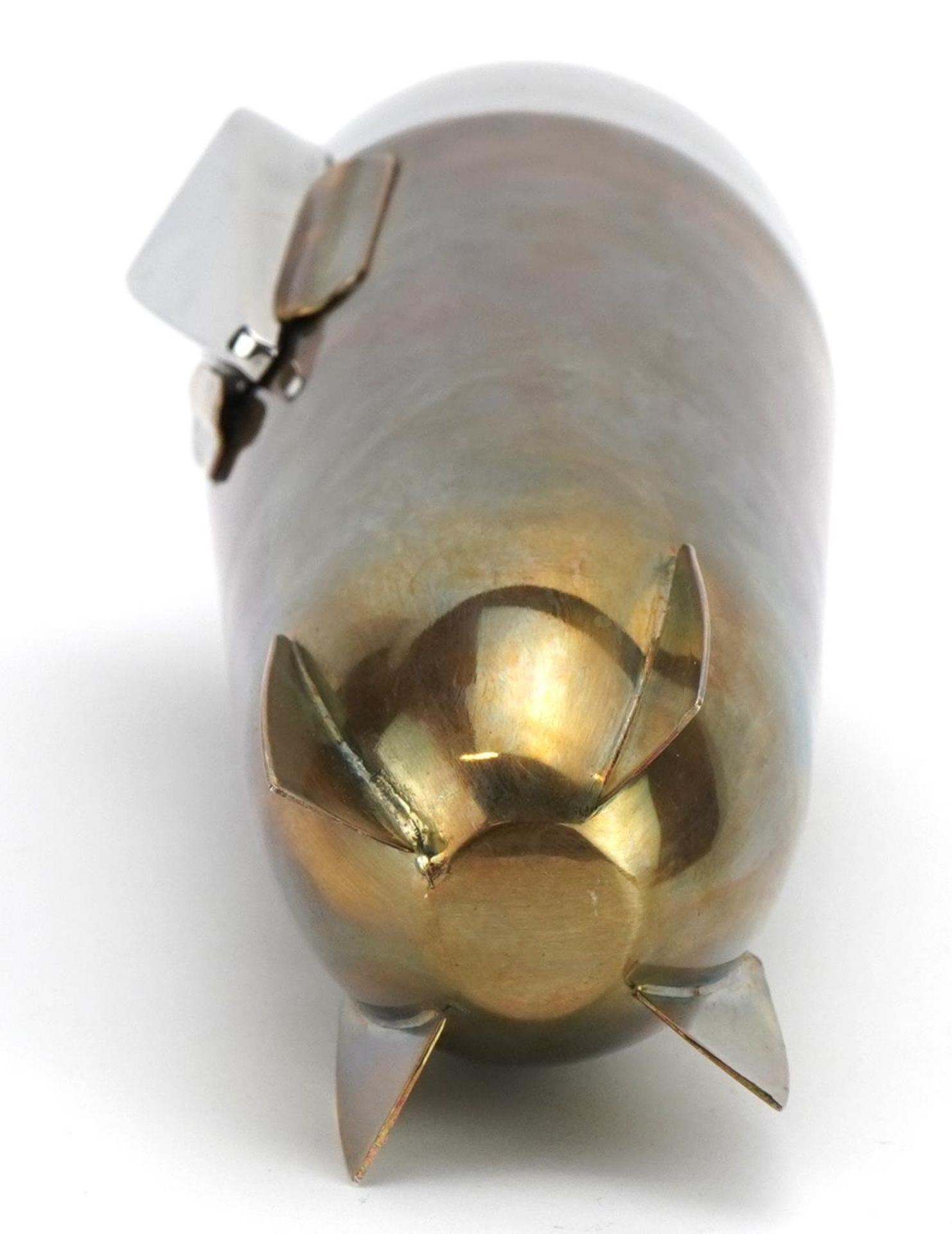 Silver plated cocktail shaker in the form of an aeroplane bomb, 24cm high - Image 5 of 5