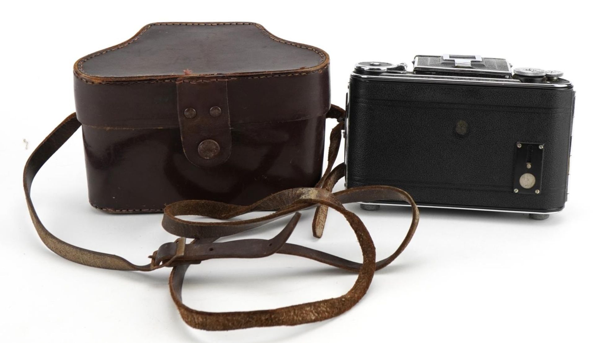 Vintage Reflex Korelle camera with Carl Zeiss Jena number 2053051 lens and leather case - Image 2 of 3