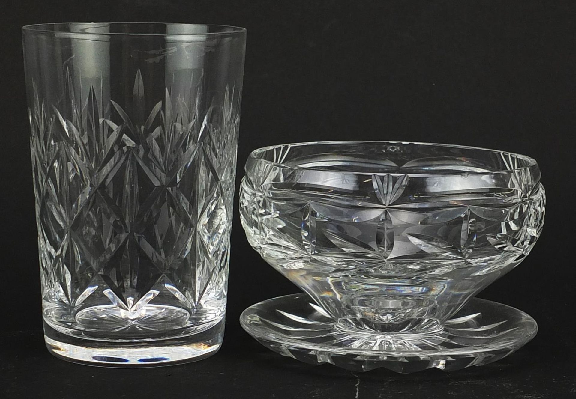 Set of six Stuart Crystal sundae dishes and set of four drinking glasses, the largest each 10.5cm - Bild 4 aus 6