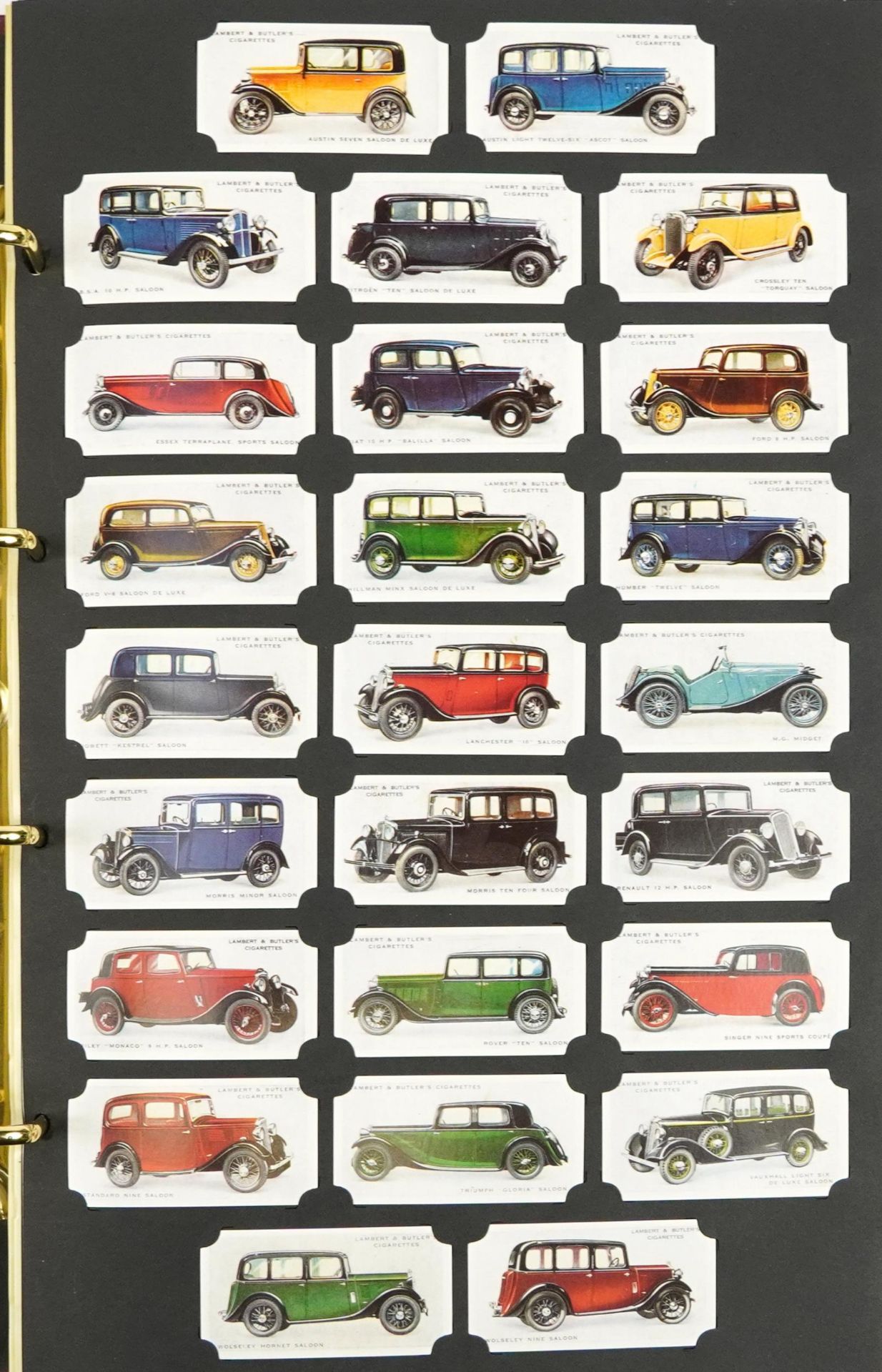 Large collection of cigarette cards arranged in two albums including Lambert & Butlers Motor Cars, - Bild 15 aus 17