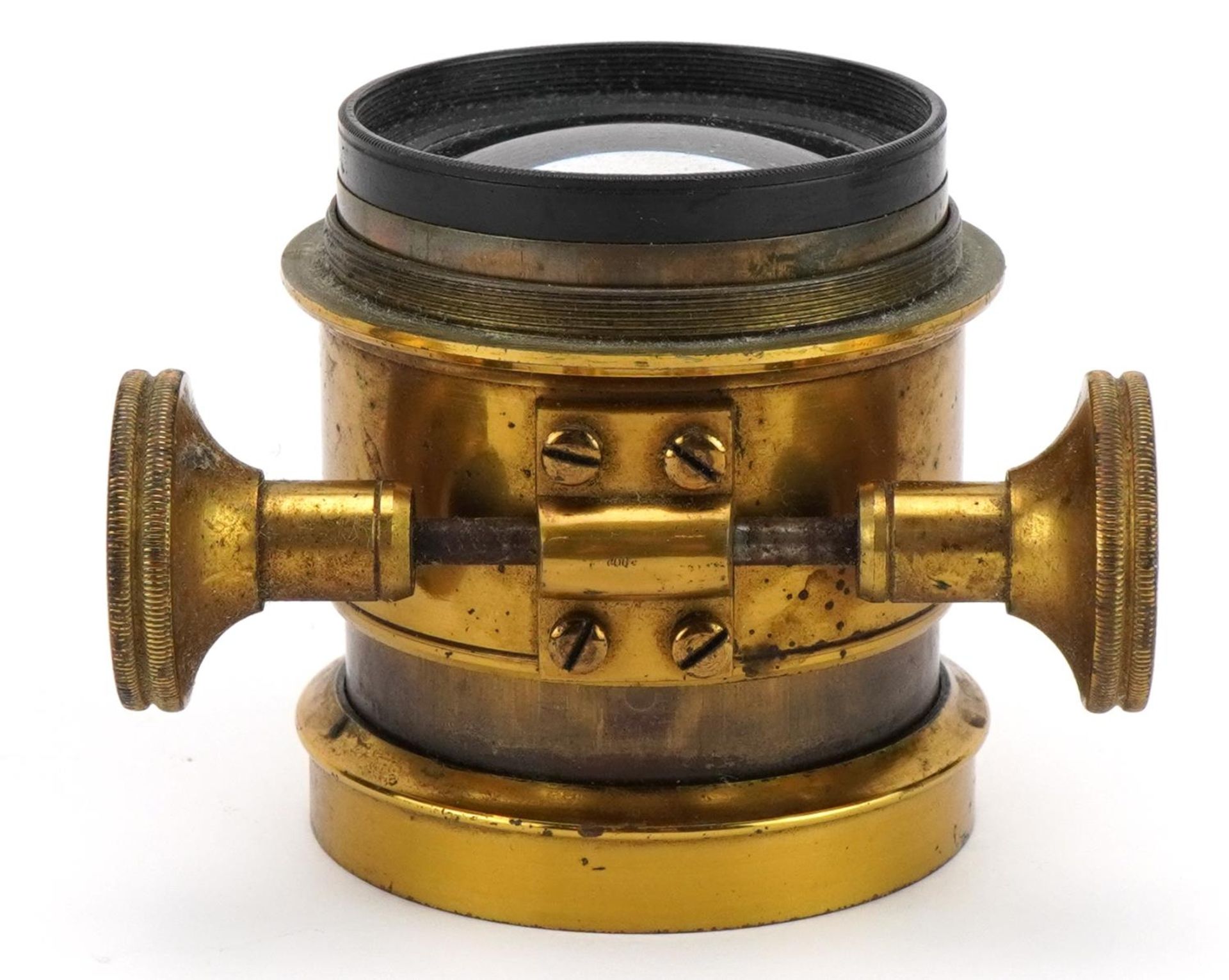 Victorian Parker Son & Co magic lantern Optimus lens number 2, 6cm in diameter - Image 5 of 5