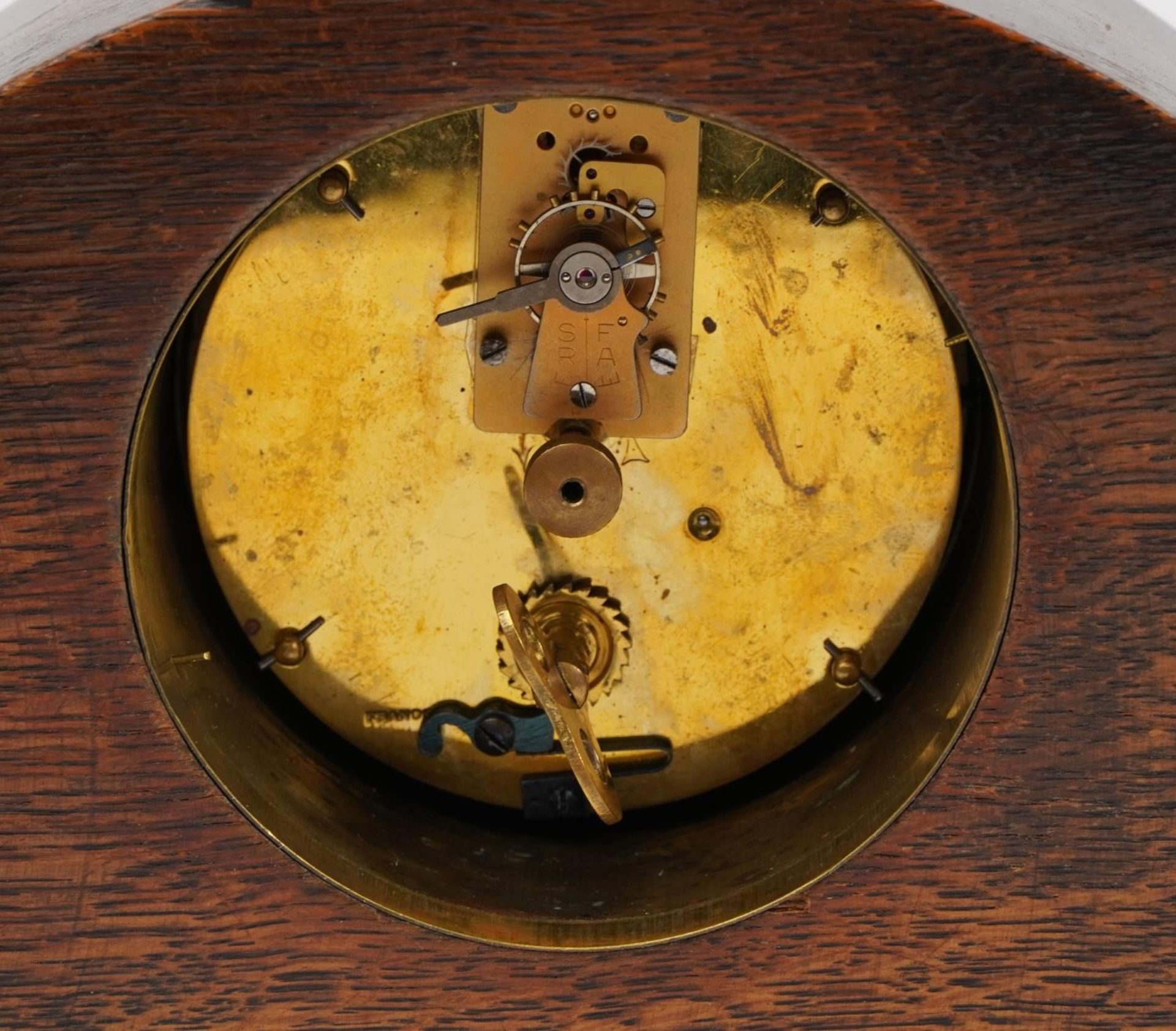 Three mantle clocks including Art Deco Metamec and Napoleon hat shaped clock with Westminster chime, - Image 3 of 4