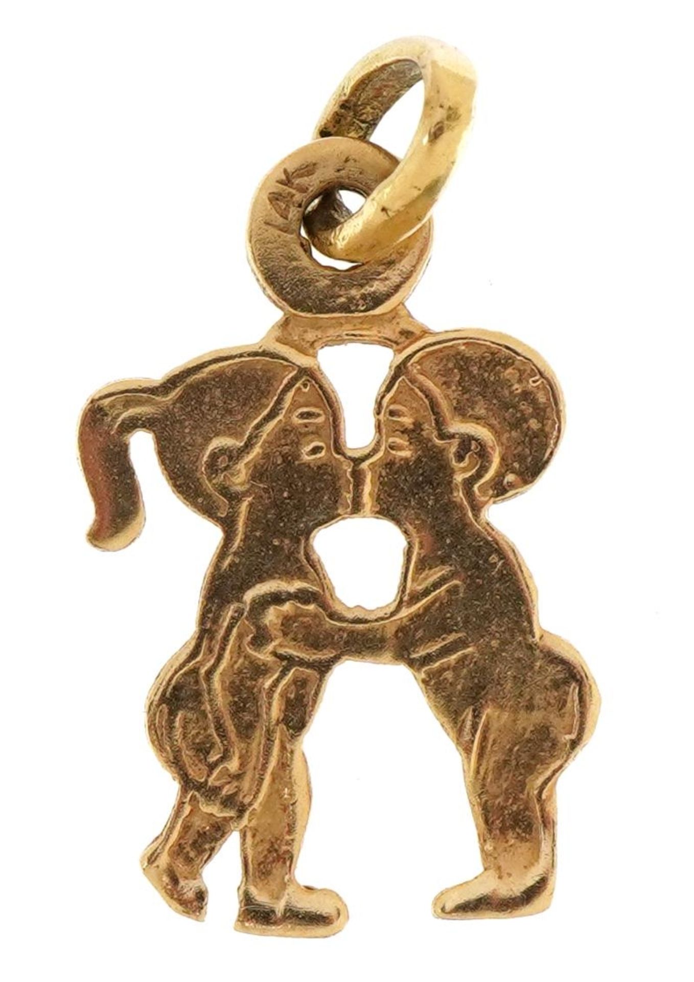 14k gold boy and girl charm, 2.1cm high, 1.3g - Bild 2 aus 3