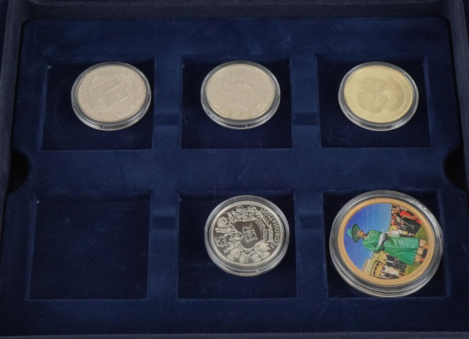 Collection of proof and other coins arranged in a fitted case including HRH Prince George of - Image 3 of 5