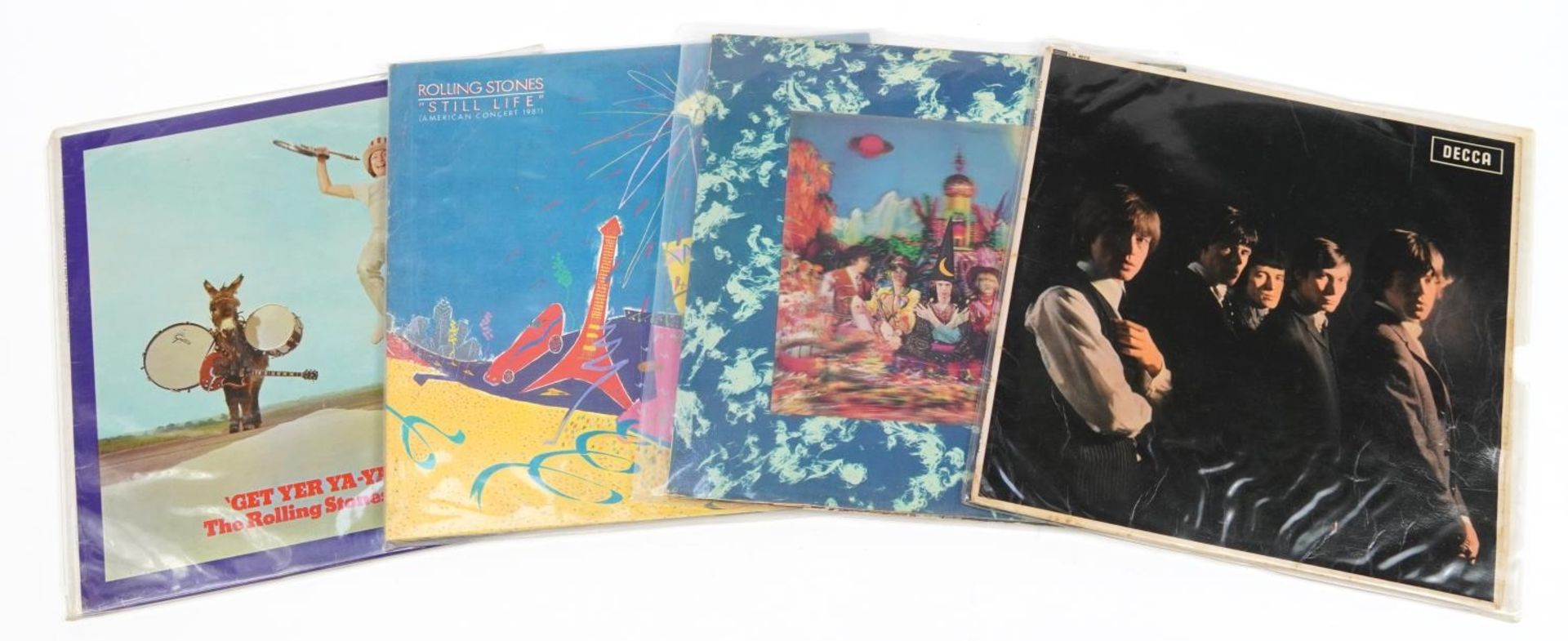 Four The Rolling Stones vinyl LP records