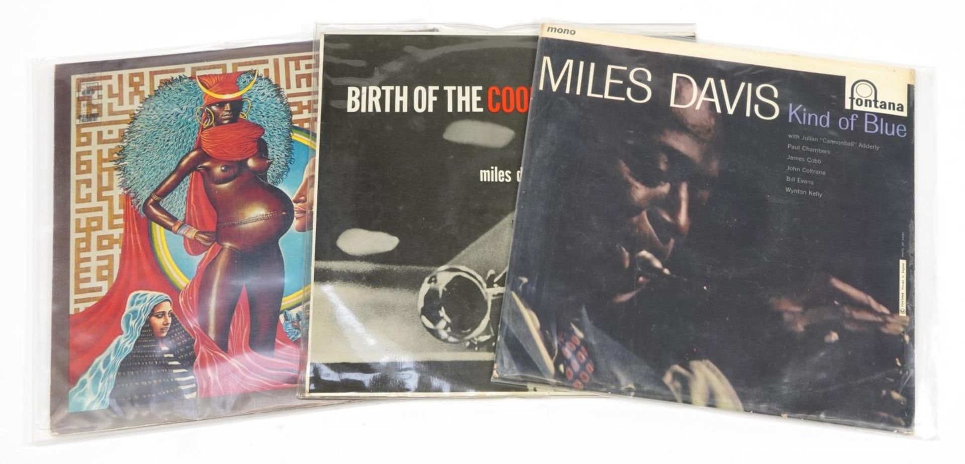Three Miles Davis jazz vinyl LP records