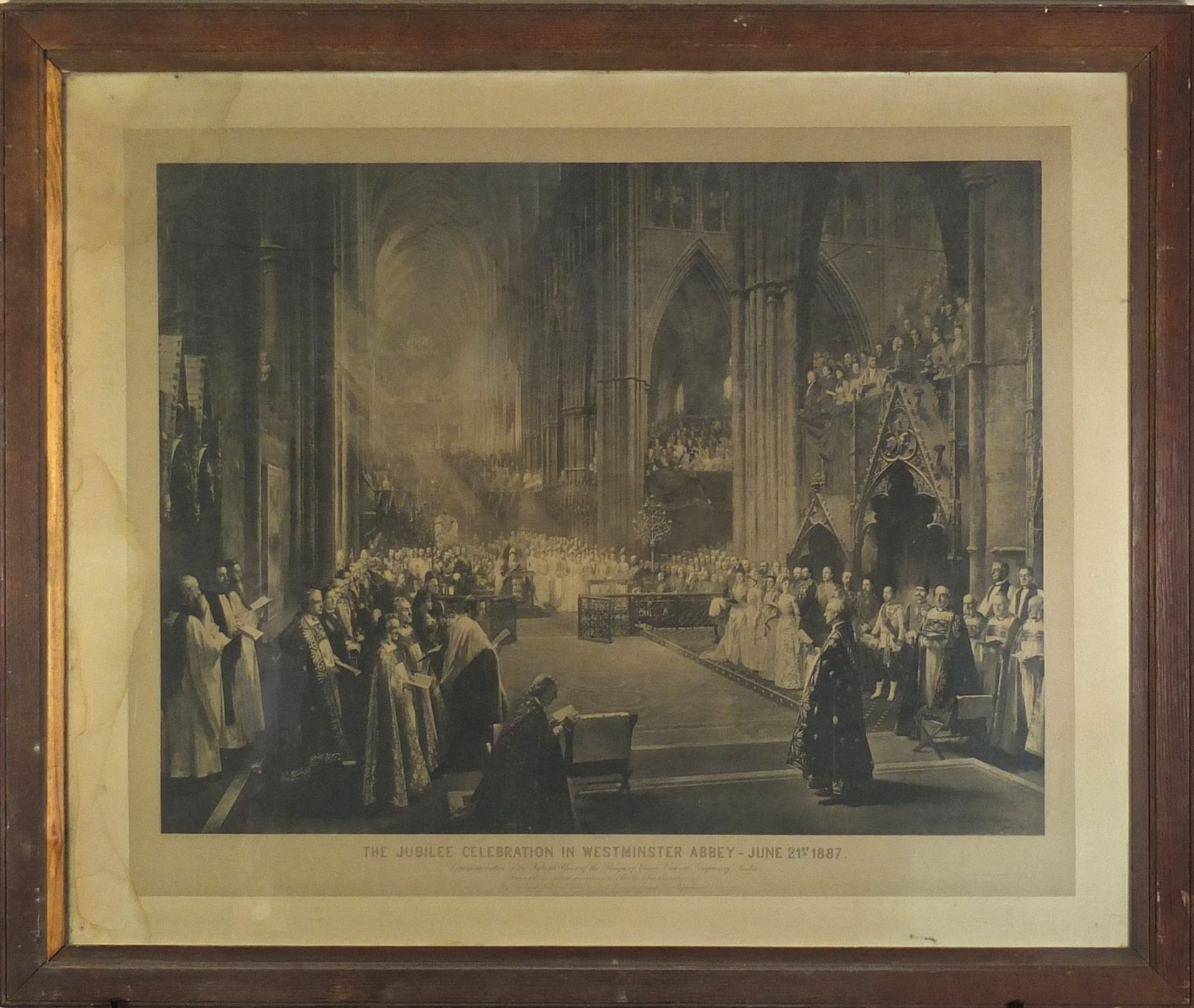 After W E Lockhart - The Jubilee celebration in Westminster Abbey, June 21st 1887, Victorian black - Bild 2 aus 4