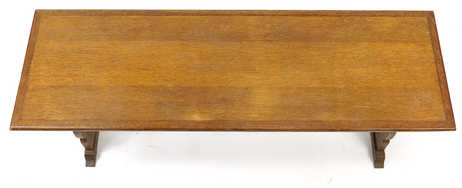 Rectangular oak coffee table, 47cm H x 116cm W x 37.5cm D - Bild 4 aus 4