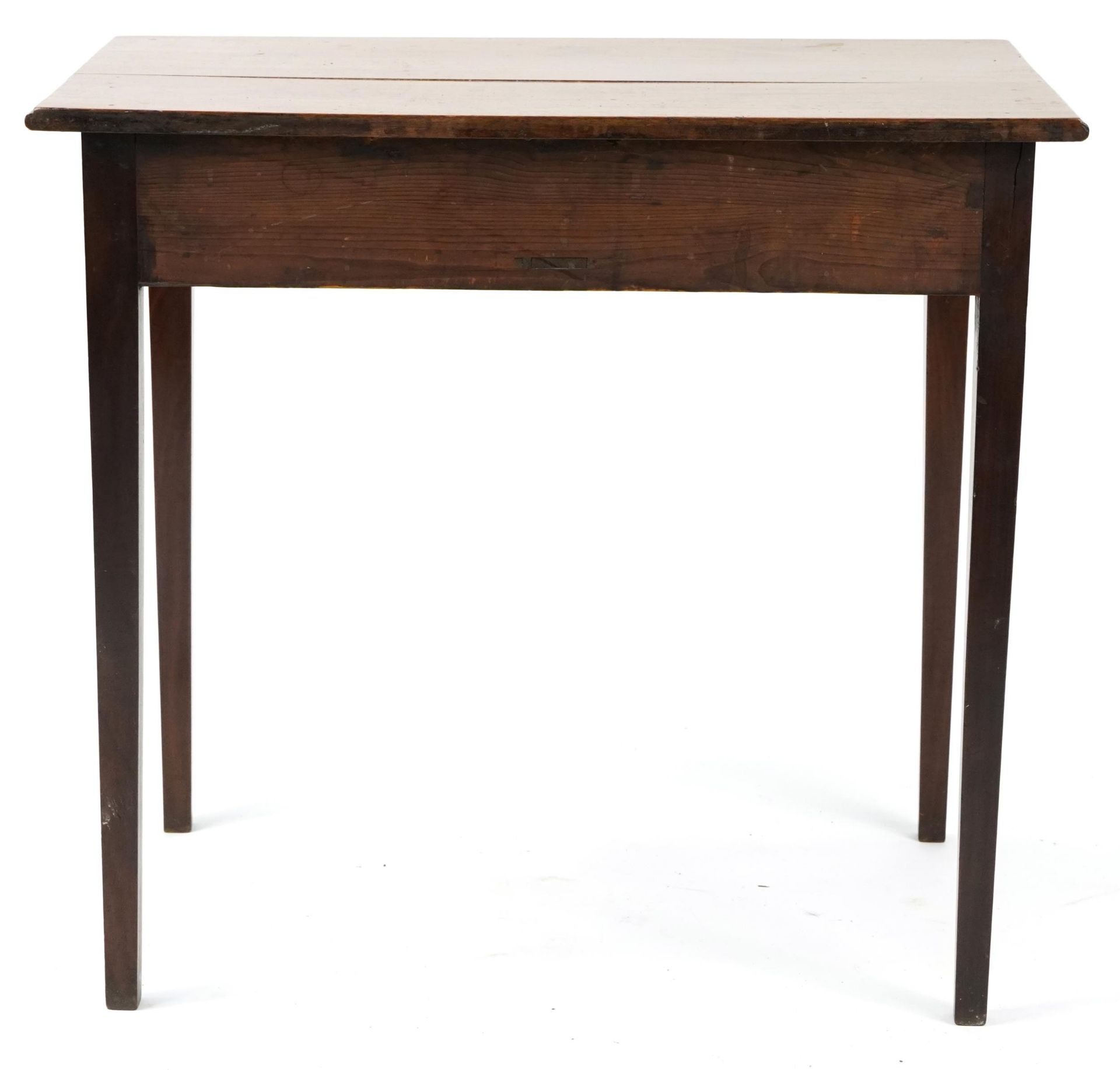 Walnut side table with two frieze drawers, 73cm H x 79cm W x 45cm D - Bild 4 aus 4