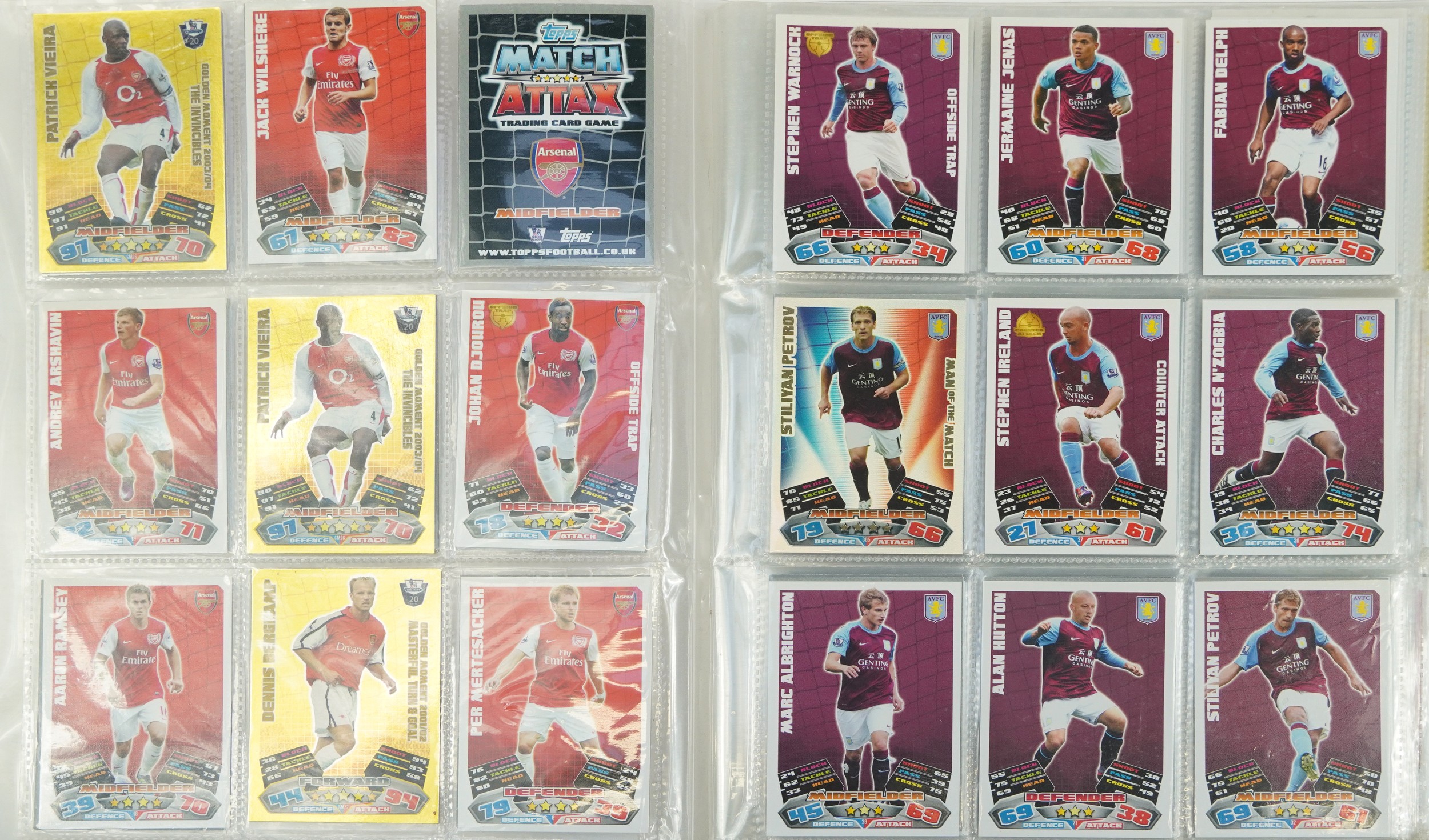 Topps Match Attax football cards including Denis Bergman, Patrick Viera and Arsene Wenger season, - Image 3 of 9