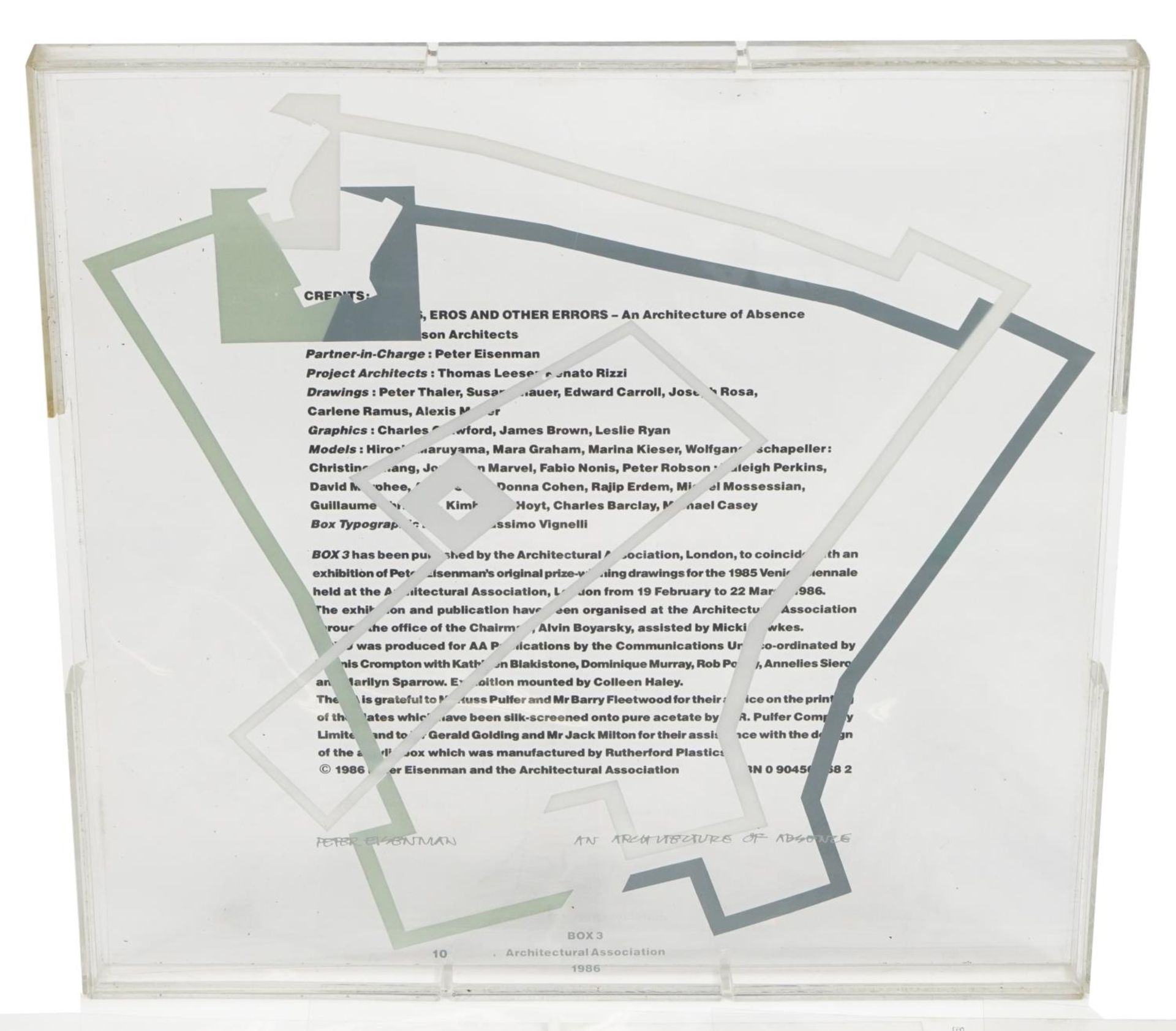 Moving Arrows Eros and other Errors of Peter Eisenman, signed architectural box book 3, - Bild 2 aus 4