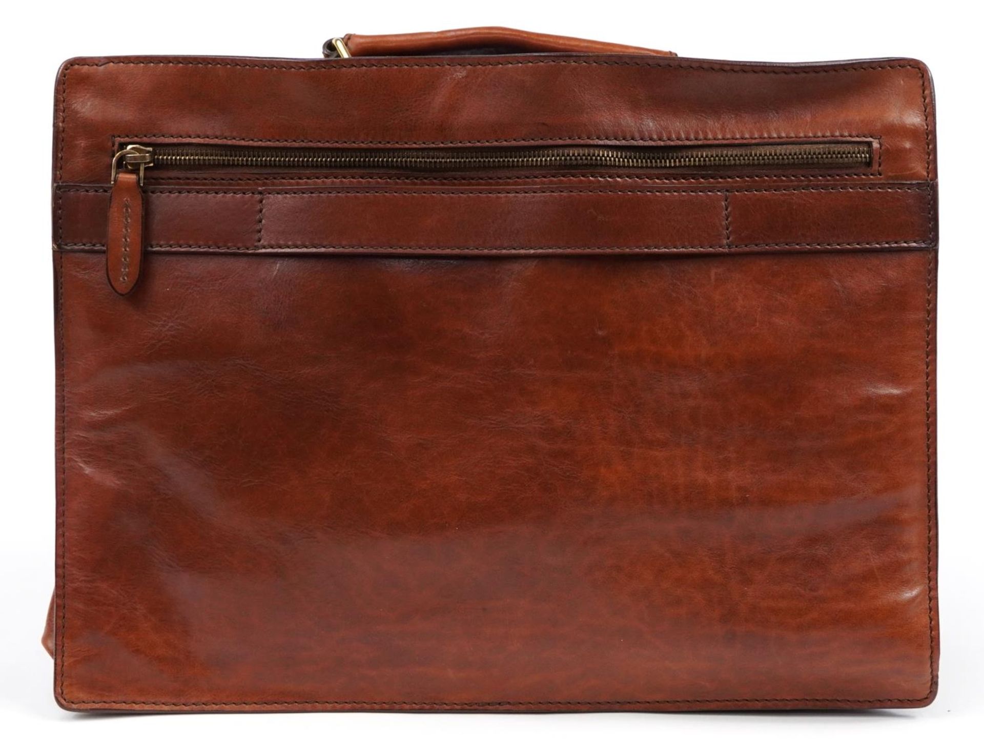 The Bridge, Italian brown leather bag with cloth protector, 40cm wide - Image 4 of 5