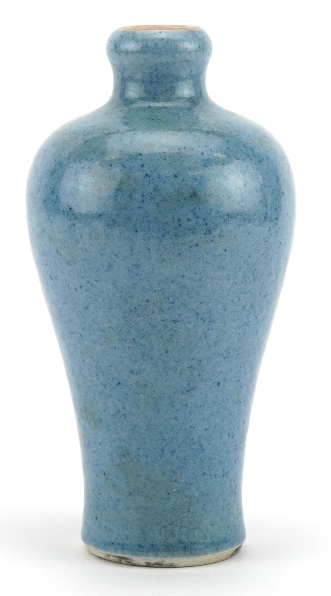 Chinese porcelain baluster vase having a blue glaze, 17cm high