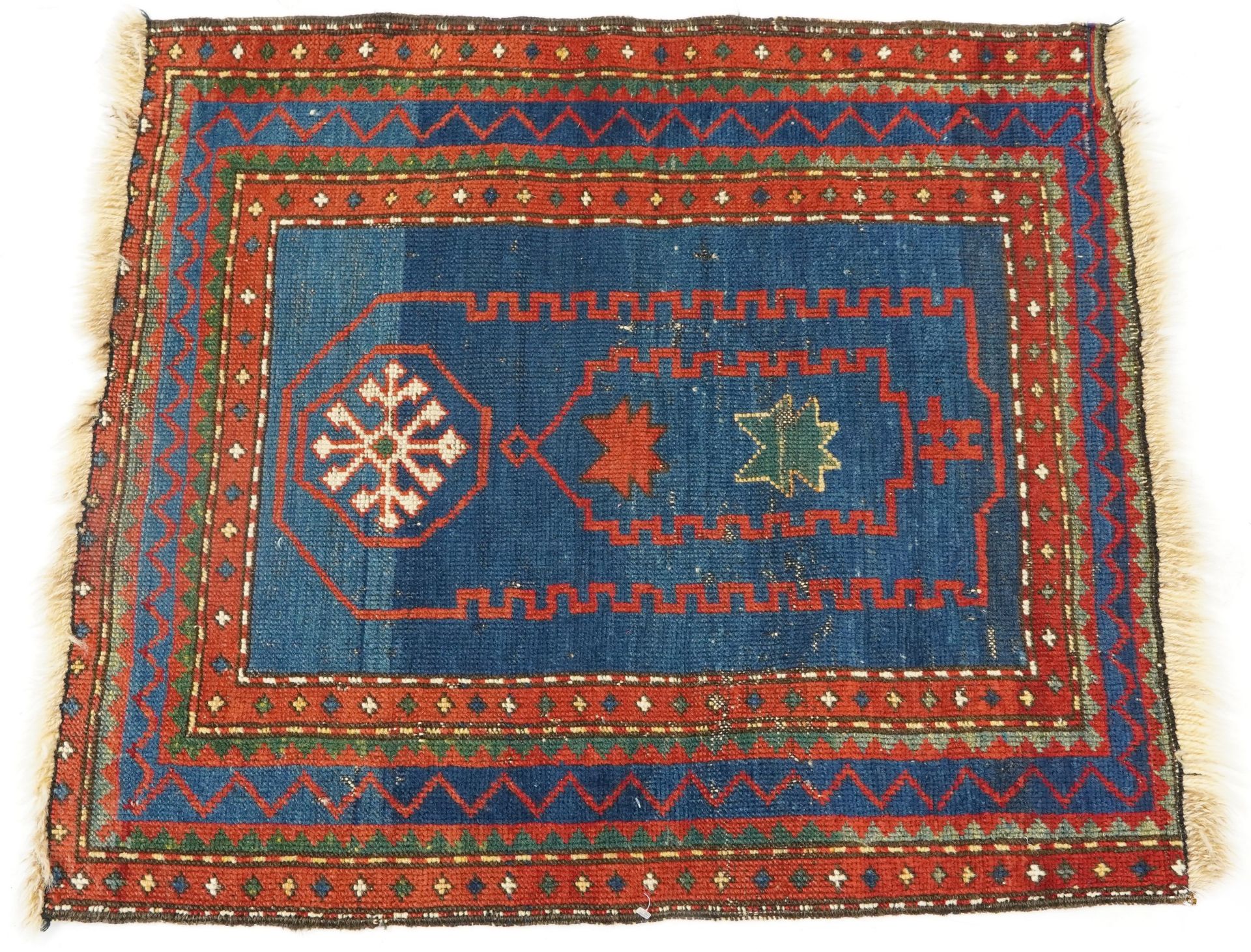 Rectangular Caucasian rug, 80cm x 72cm