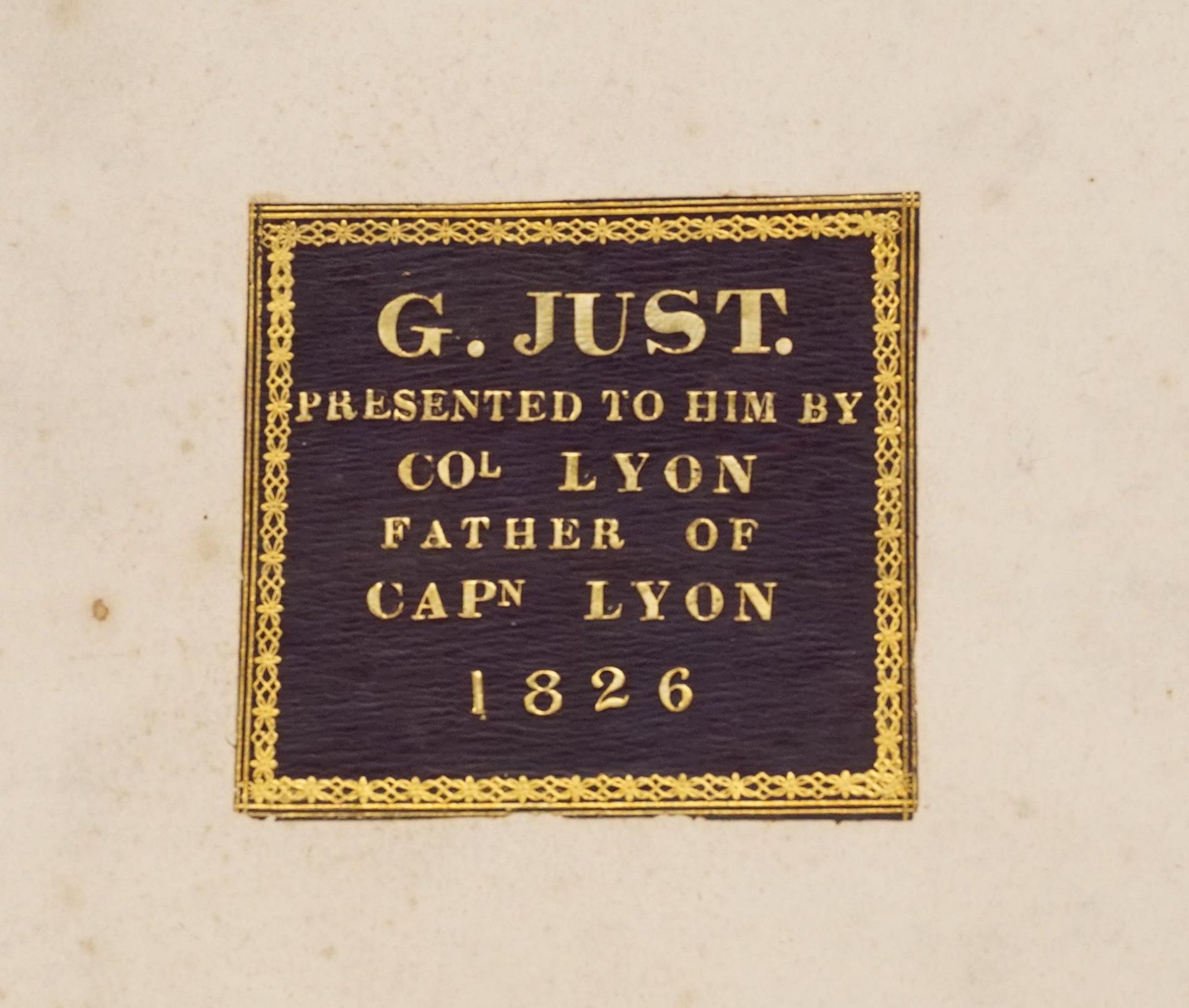 British Feathered Game, 19th century leather bound book by G. Just, presented to him by Col Lyon, - Image 2 of 5