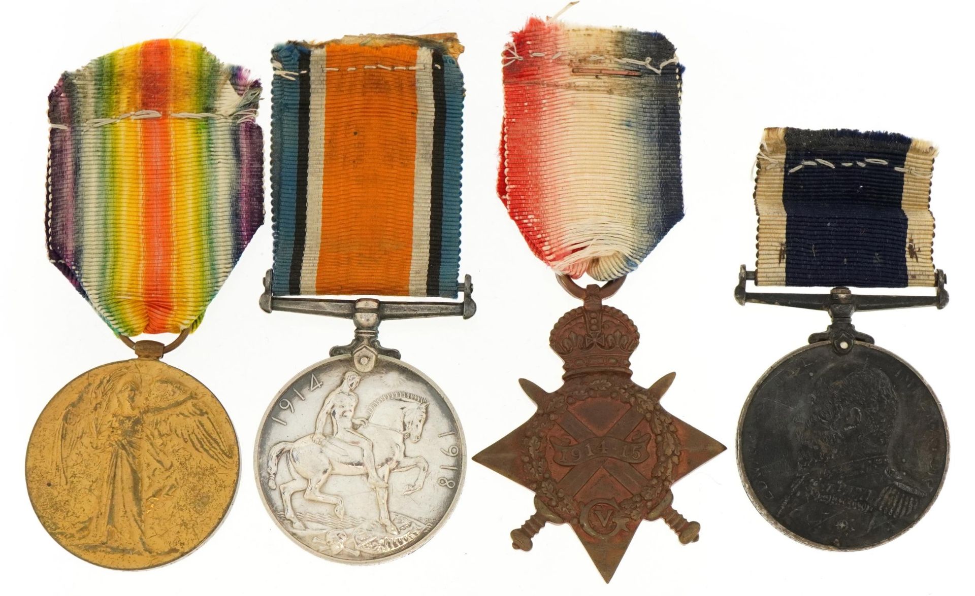 British military World War I medal group comprising a trio awarded to 340232J.STEPHENS.CH.ARM.R.N. - Bild 2 aus 6