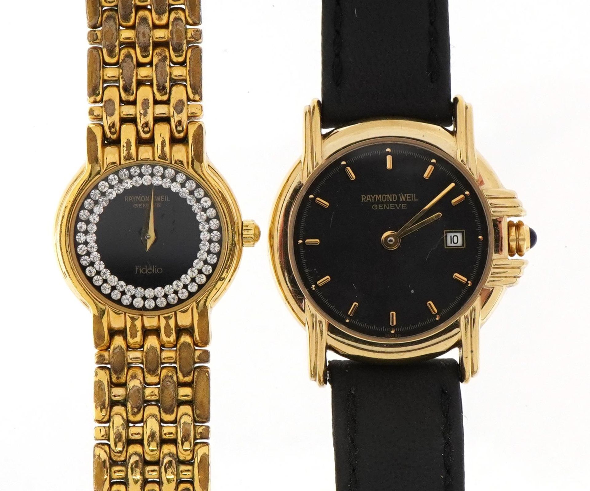Raymond Weil, two ladies Raymond Weil Geneve wristwatches including Fidelio, the largest 24mm in