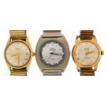 Three vintage gentlemen's wristwatches comprising Centina automatic with date aperture, Allaine