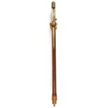 Mahogany and brass ship's stick barometer by Culpeper Instruments numbered 059/82, 96.5cm in length