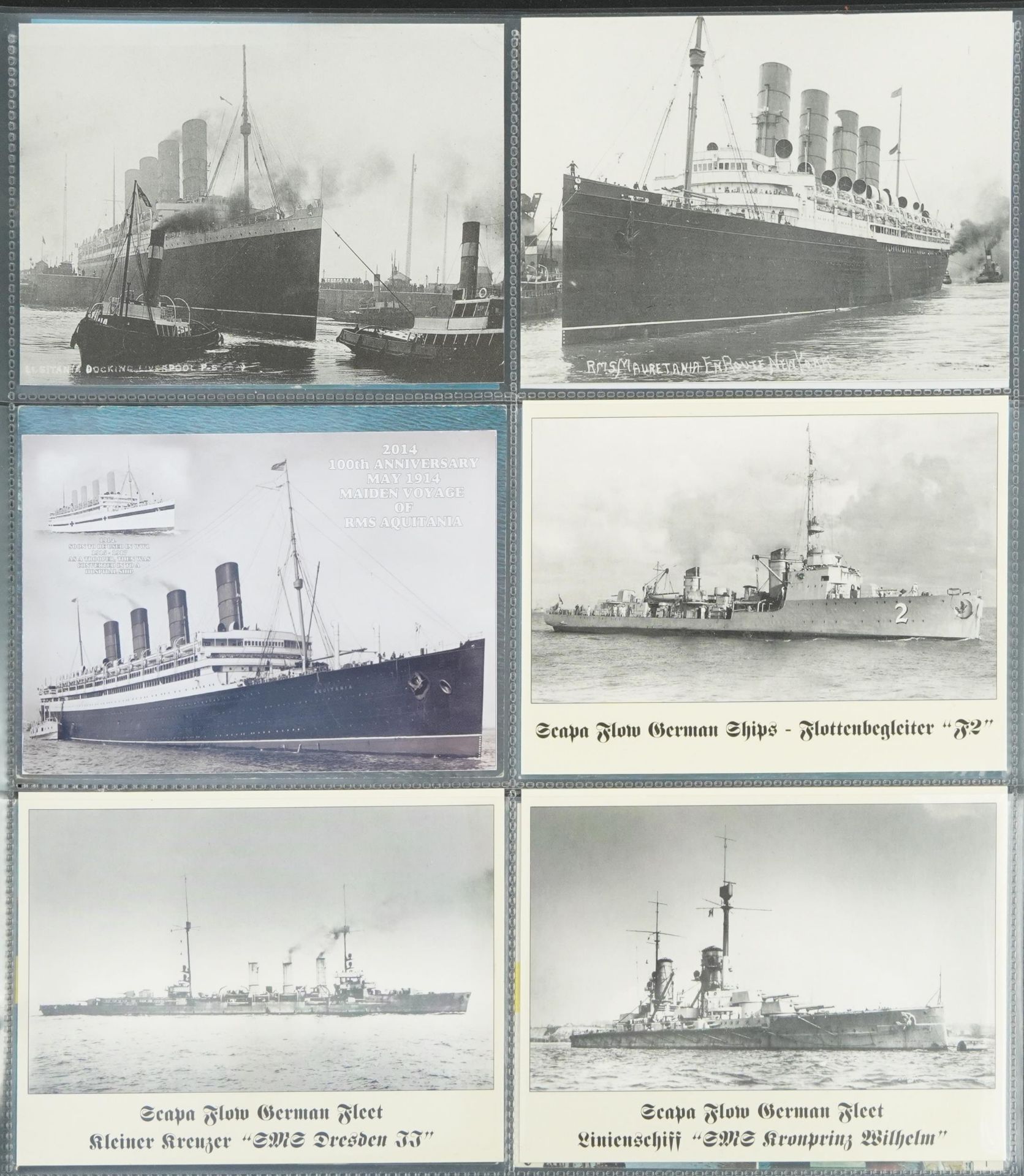 Collection of shipping interest postcards arranged in an album - Bild 6 aus 7