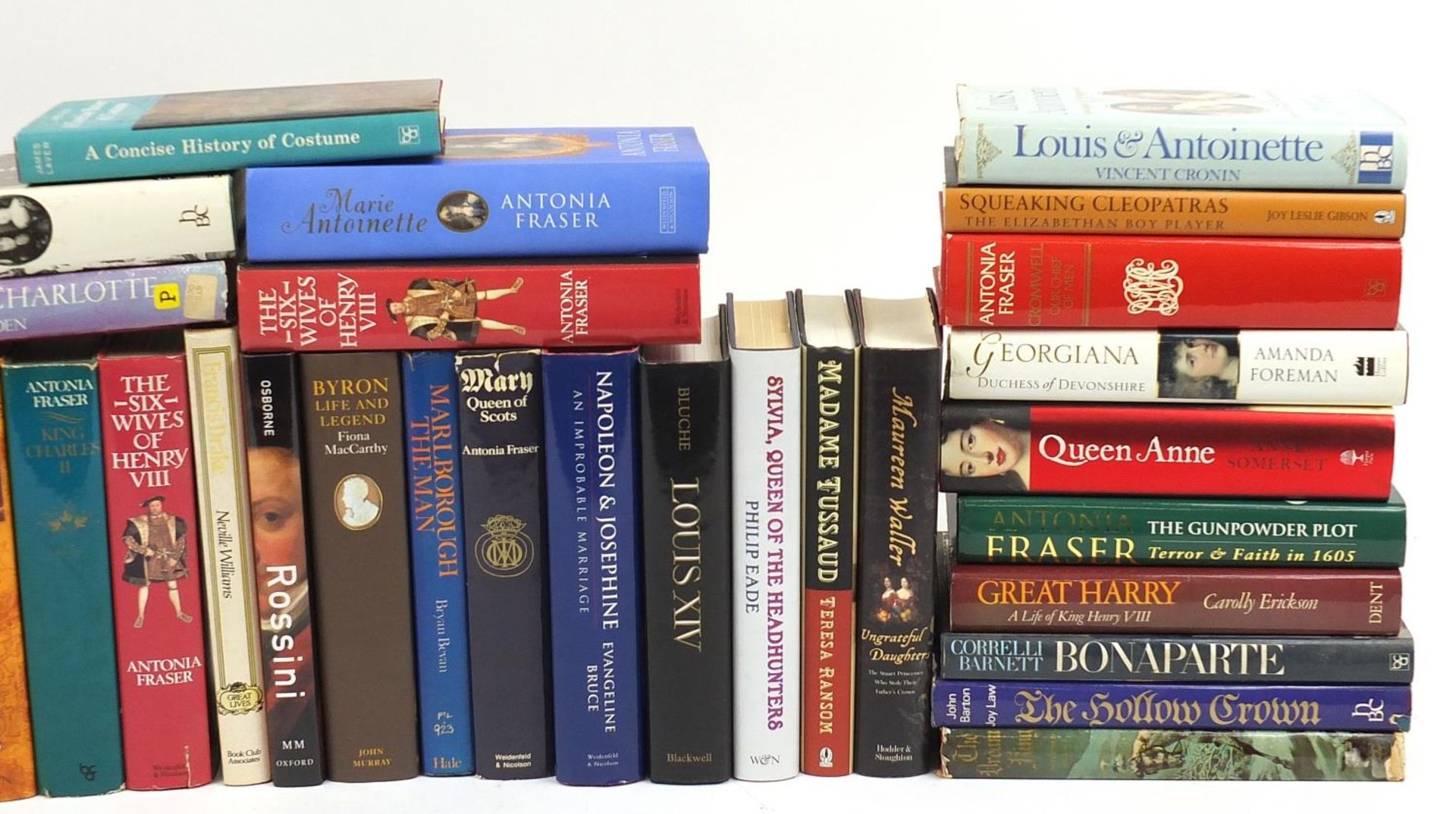 Collection of historical hardback books including Queen Anne, Six Wives of Henry VIII, Mary, Queen - Bild 3 aus 3